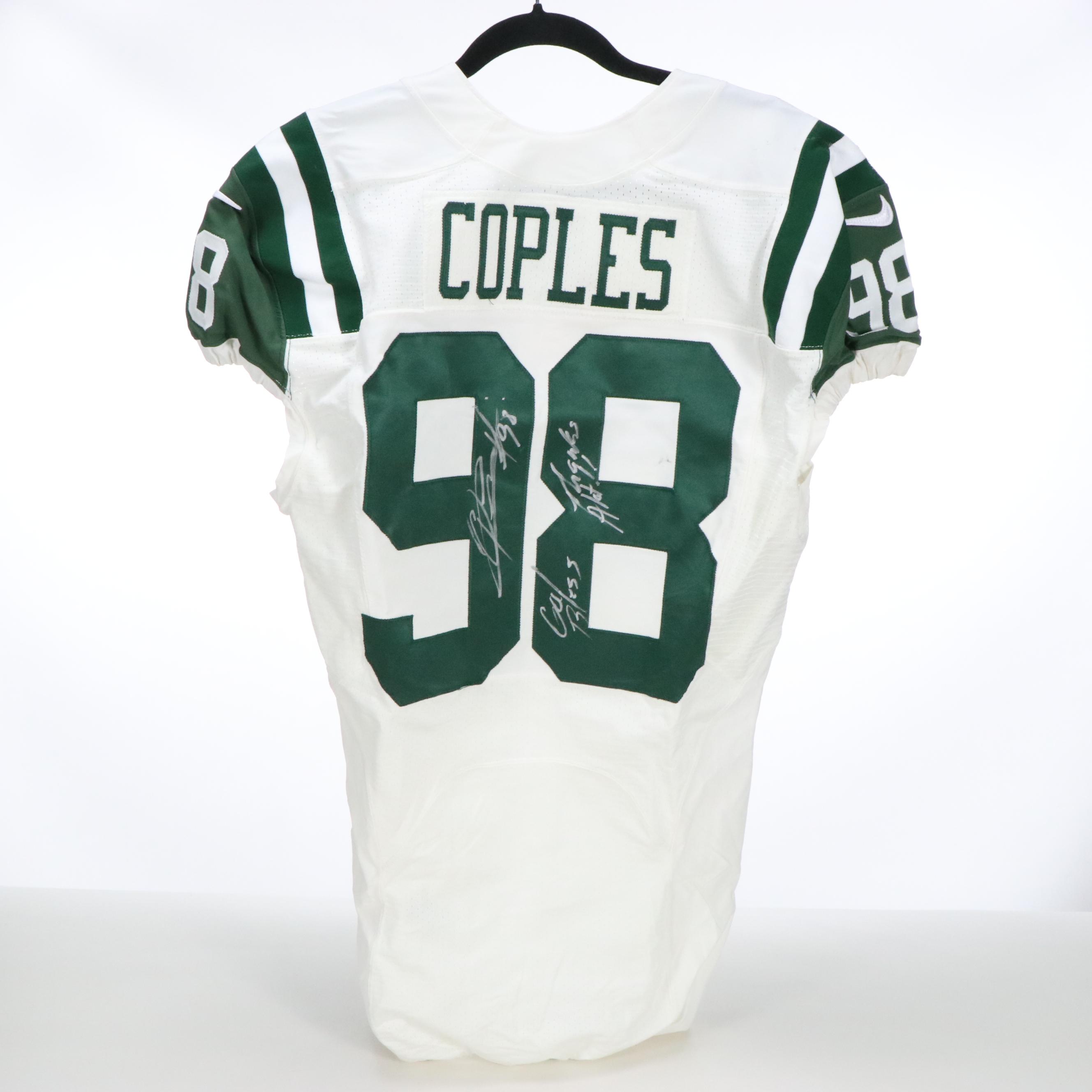 Quinton Coples Game Worn and Signed New York Jets Football Nike Jersey, PSA
