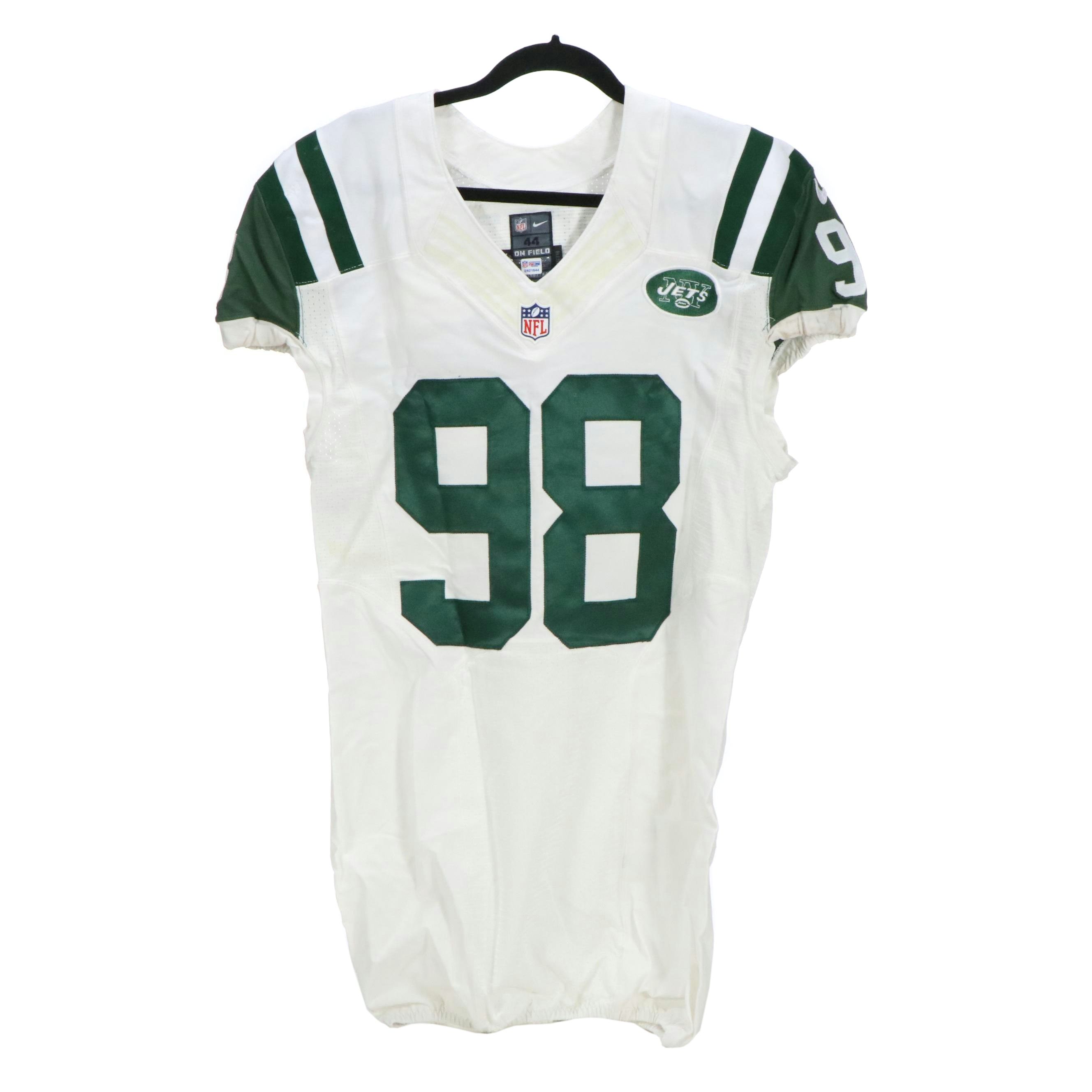 Quinton Coples Game Worn and Signed New York Jets Football Nike Jersey, PSA