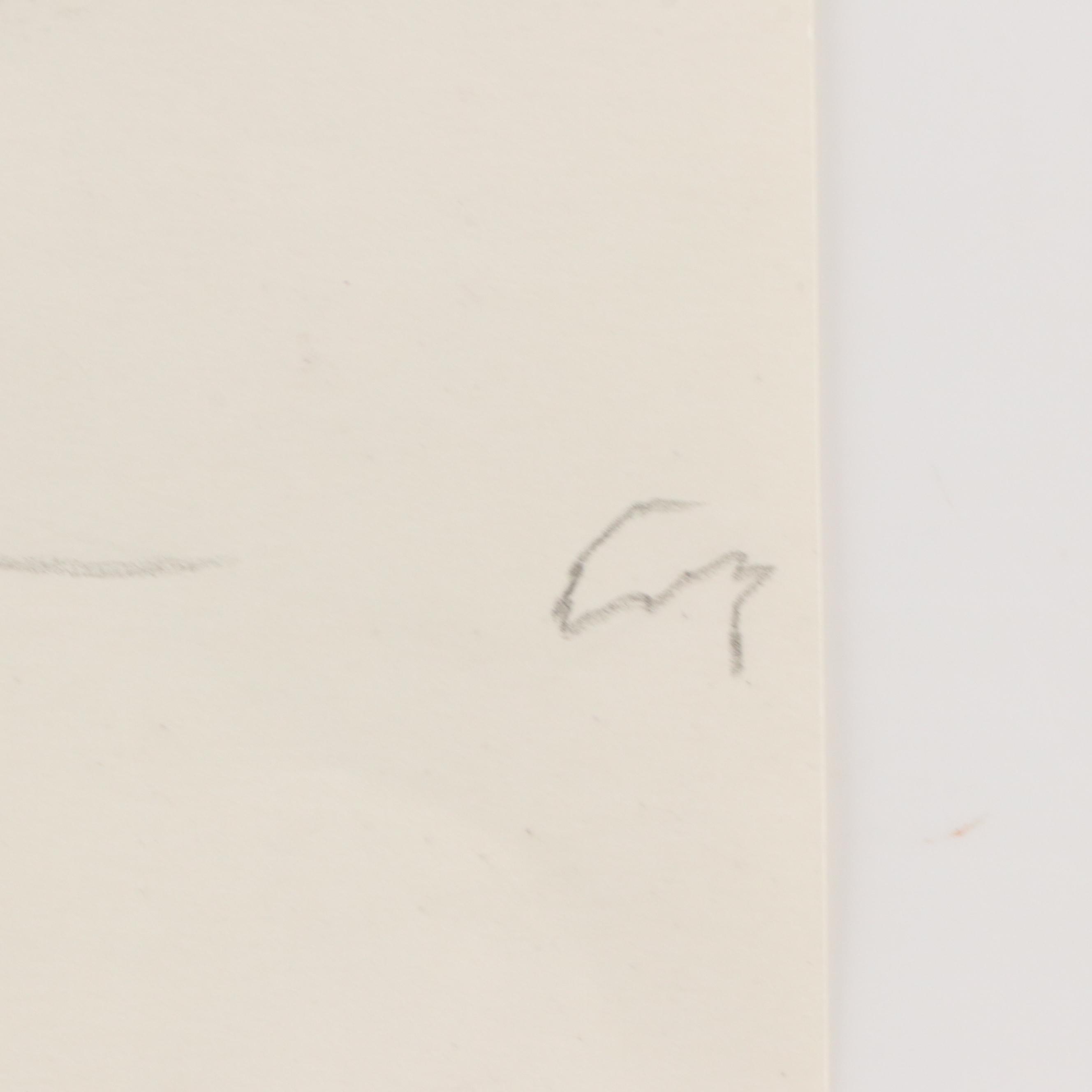 Paul Wagener Graphite Drawing of Figural Studies, Late 20th Century