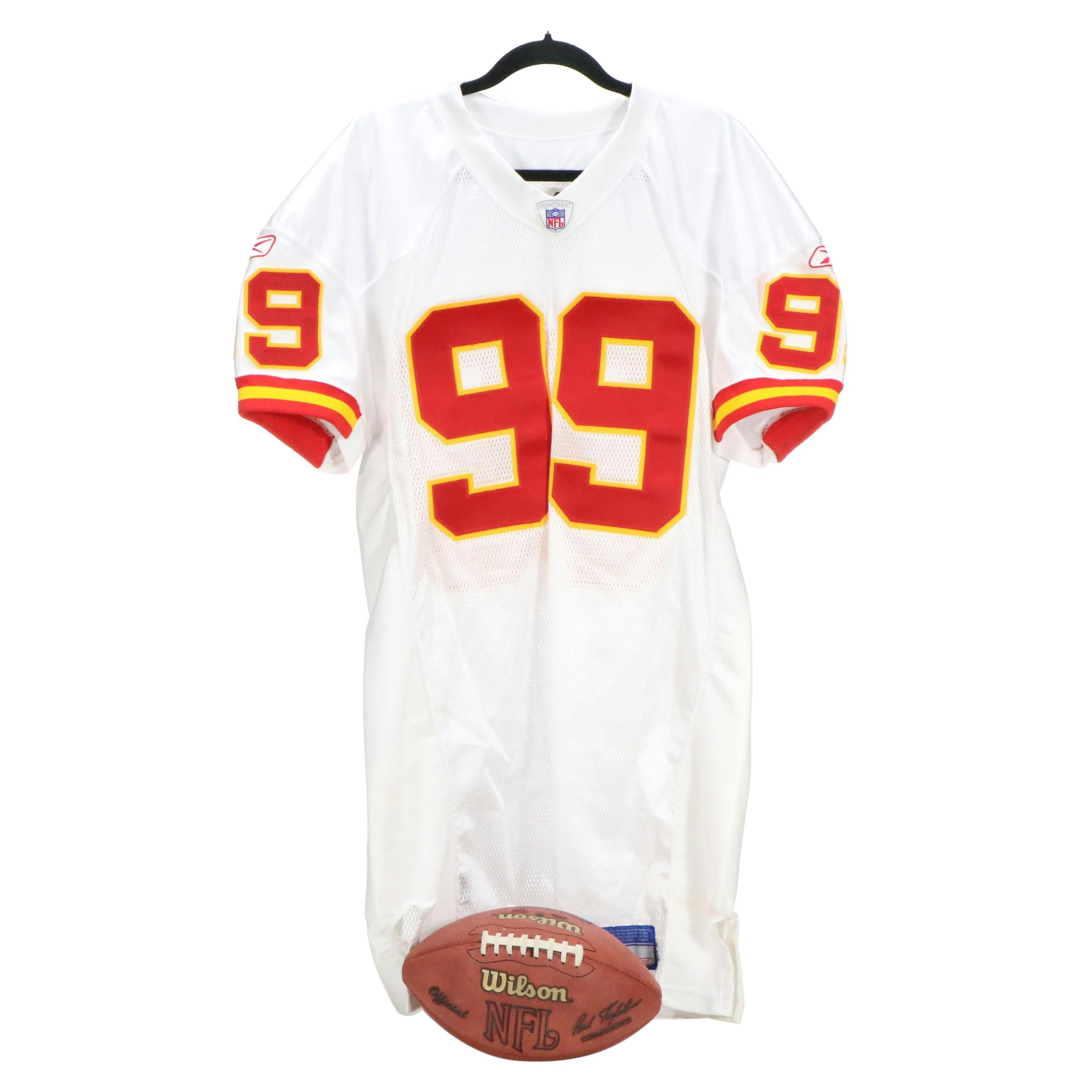 Vonnie Holliday Player Issued Kansas City Chiefs Jersey with Signed Football