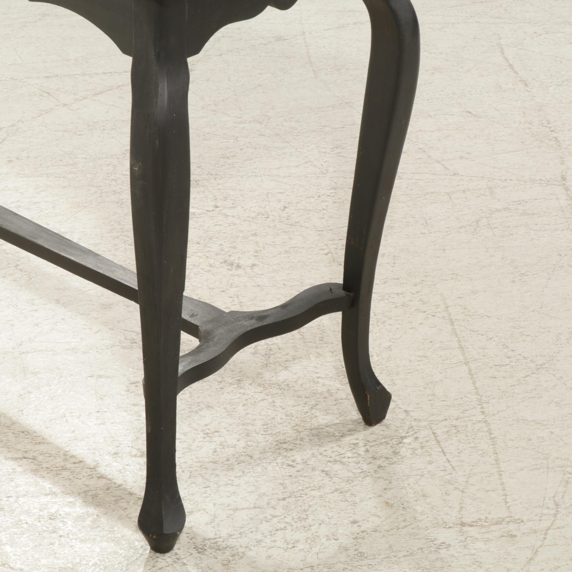 Black Painted Wood Console Table