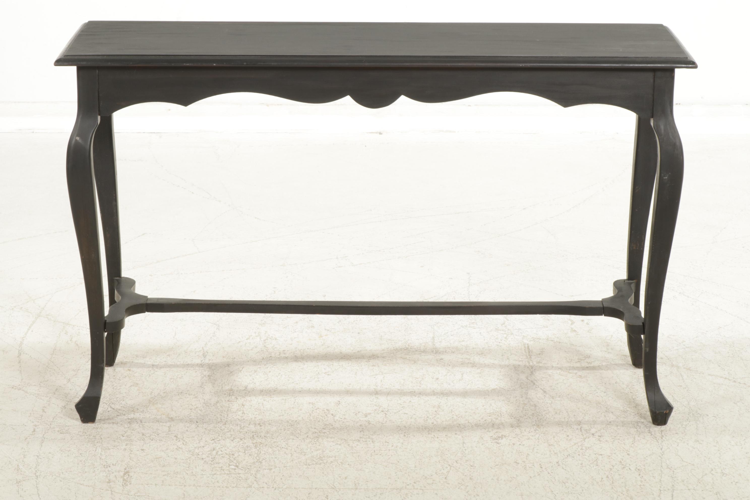 Black Painted Wood Console Table