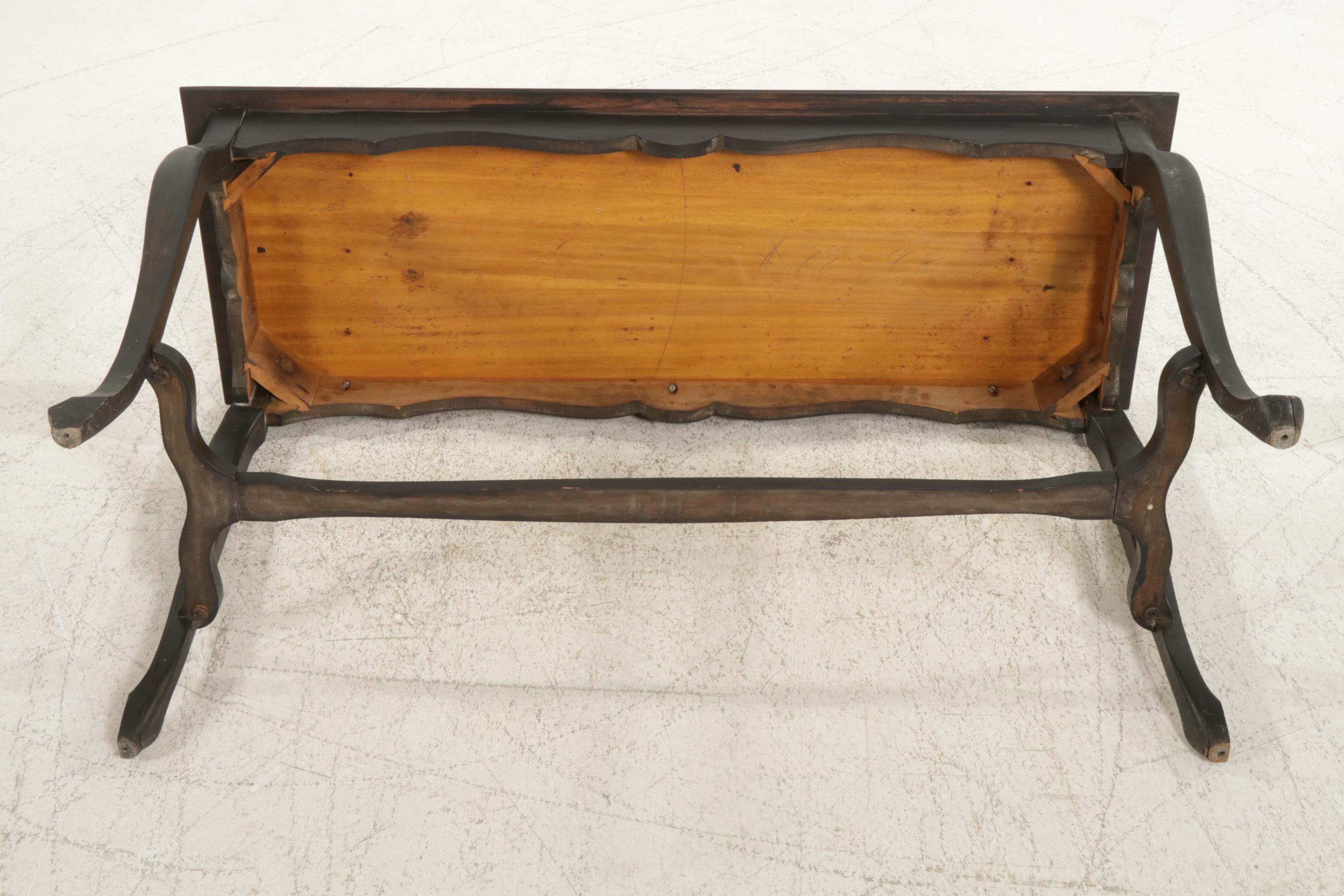 Black Painted Wood Console Table