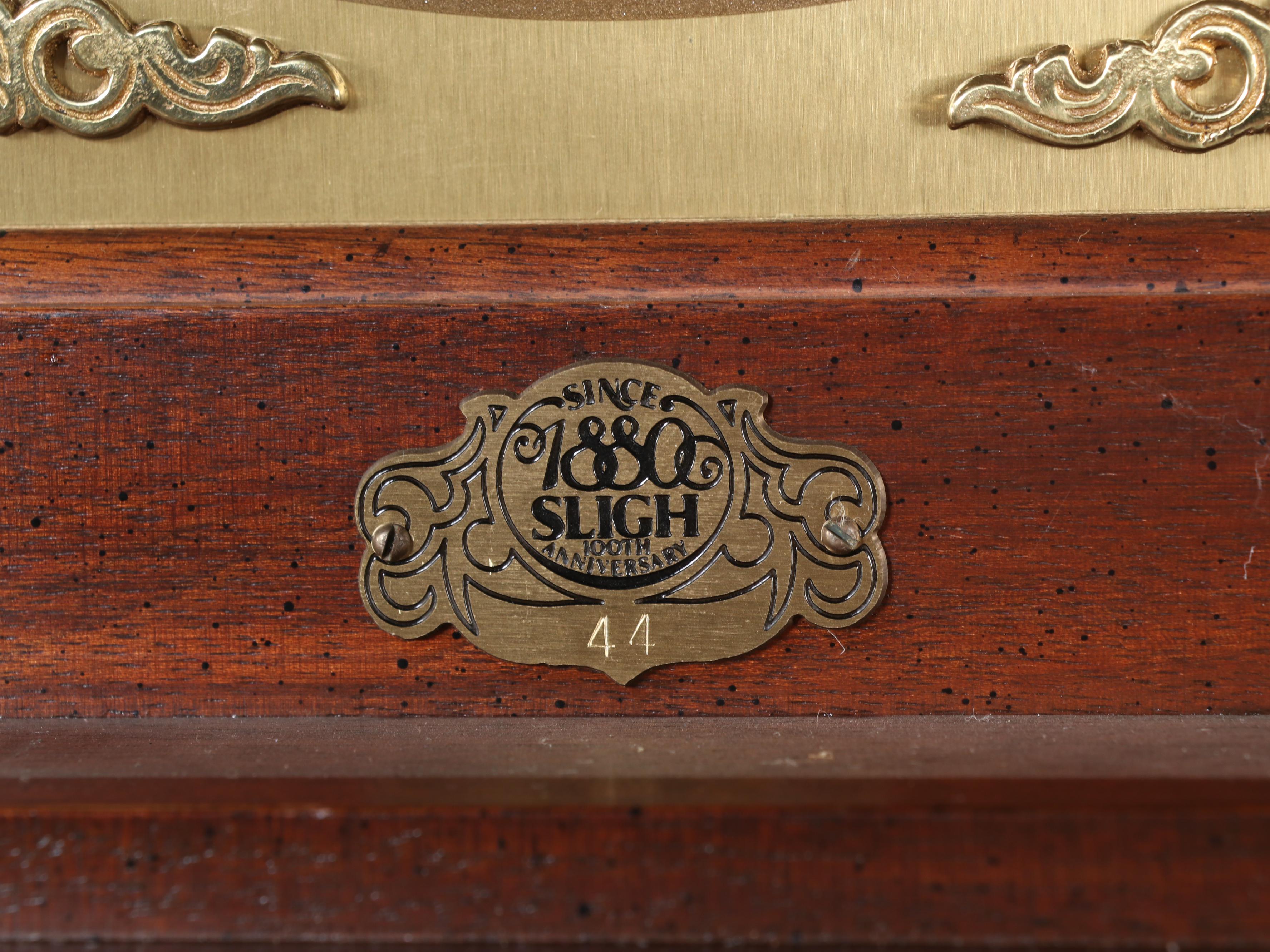 Sligh Georgian Style Inlaid Mahogany Grandfather Clock