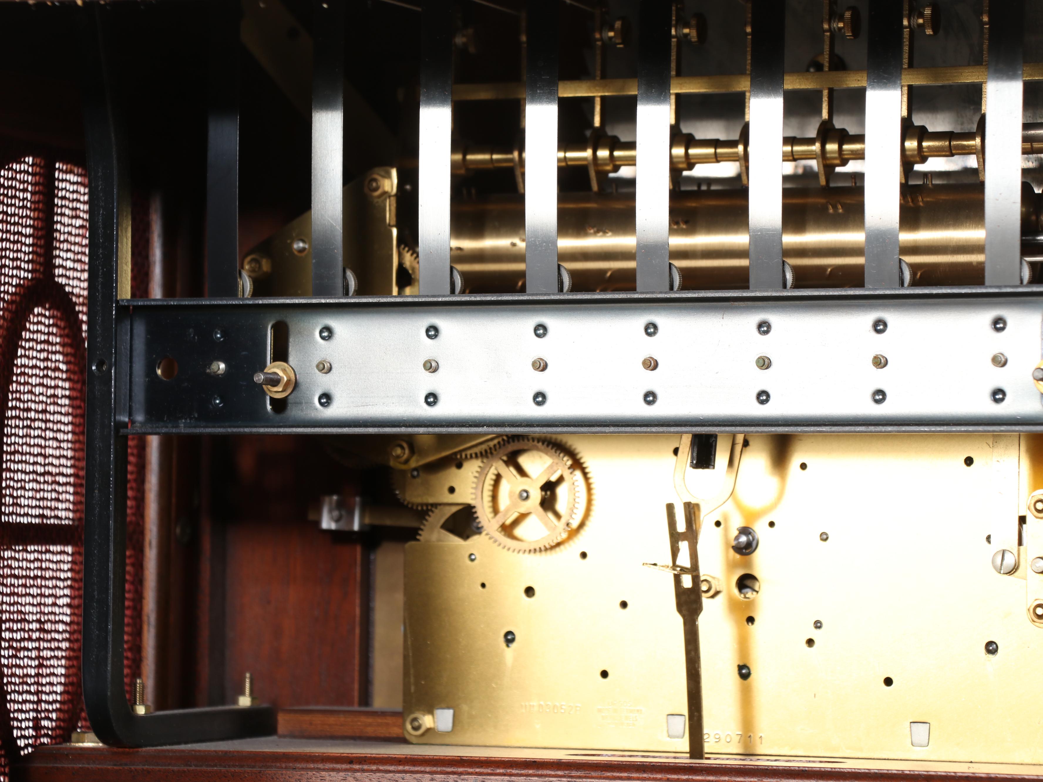 Sligh Georgian Style Inlaid Mahogany Grandfather Clock