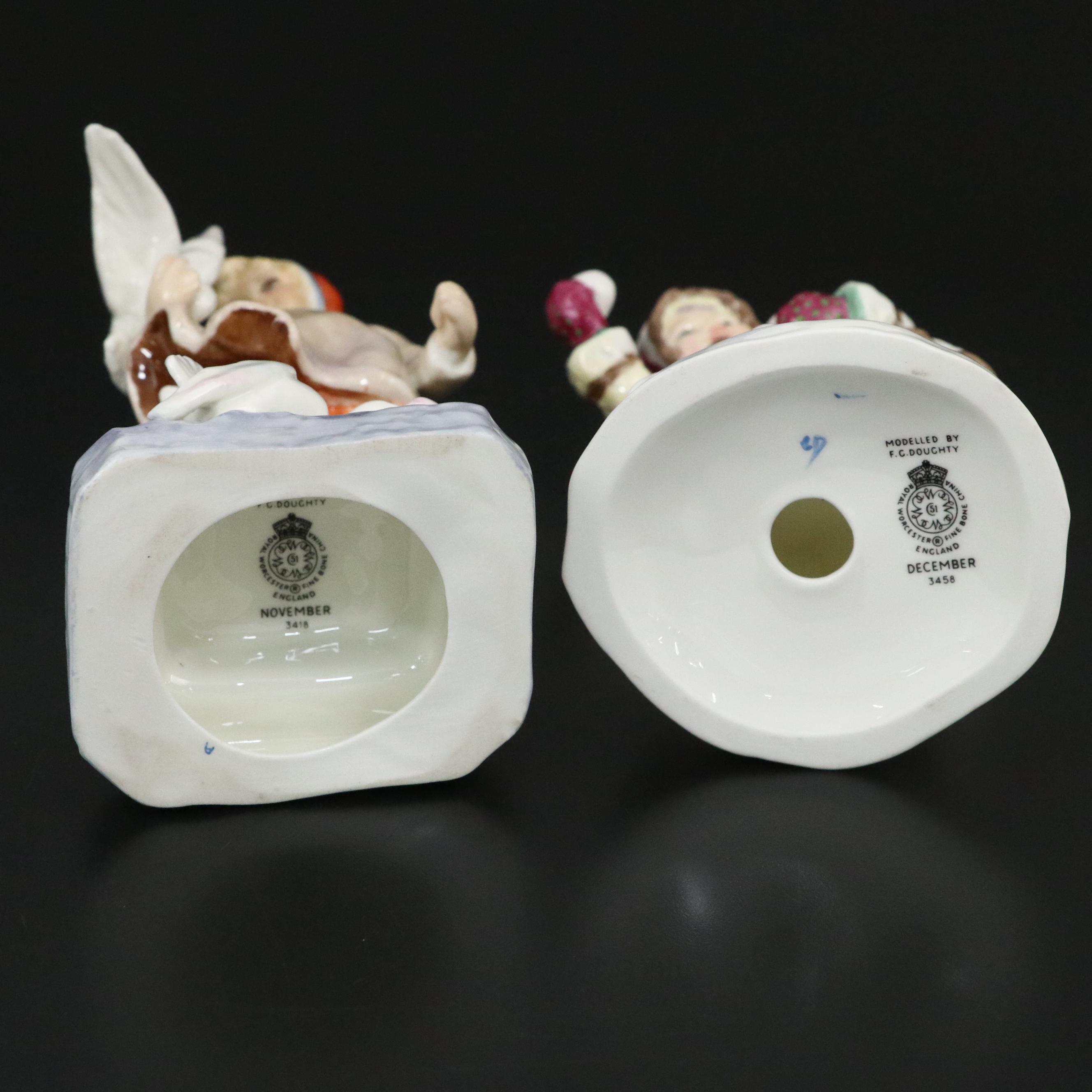 Royal Worcester Bone China Months of The Year "January," "December" and More