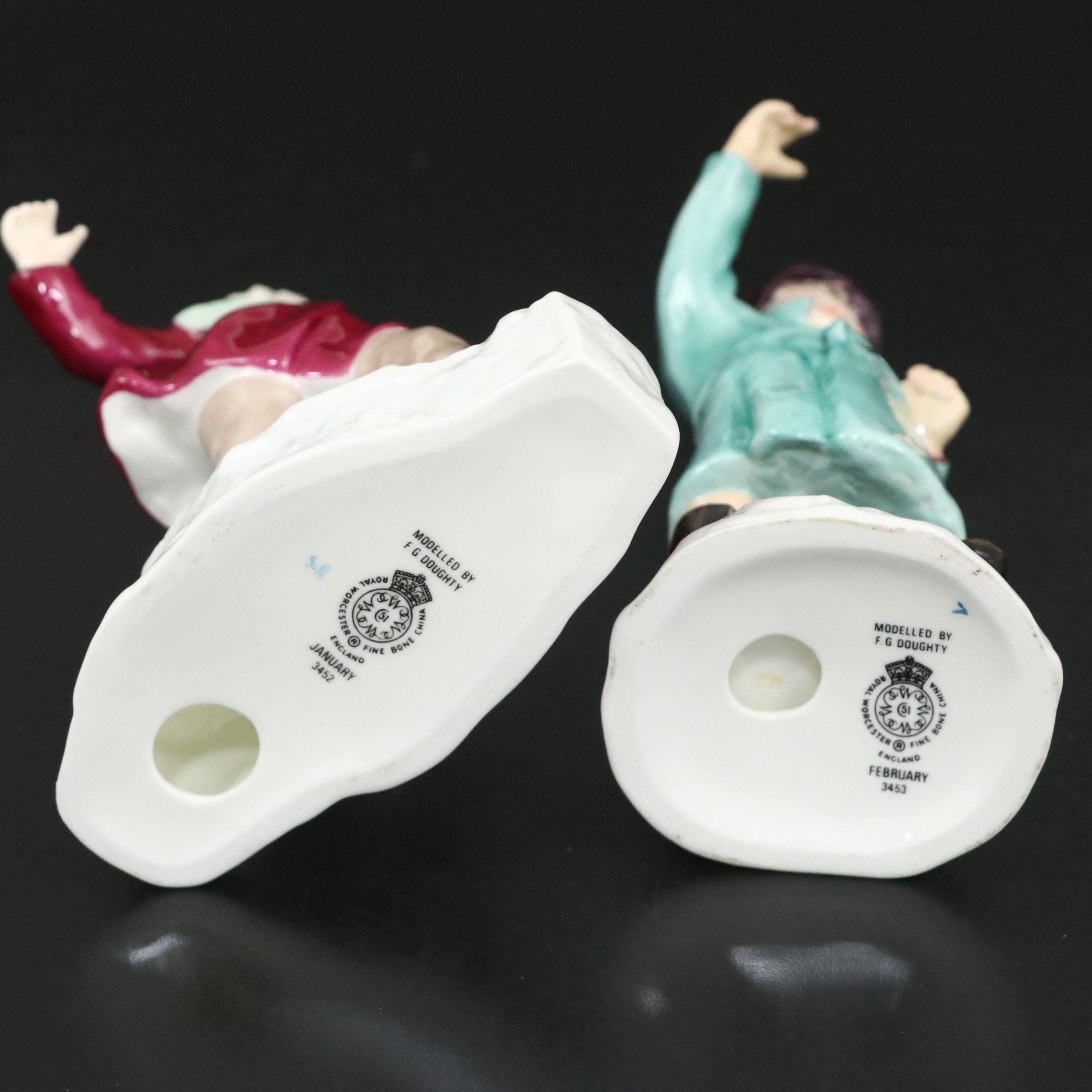 Royal Worcester Bone China Months of The Year "January," "December" and More