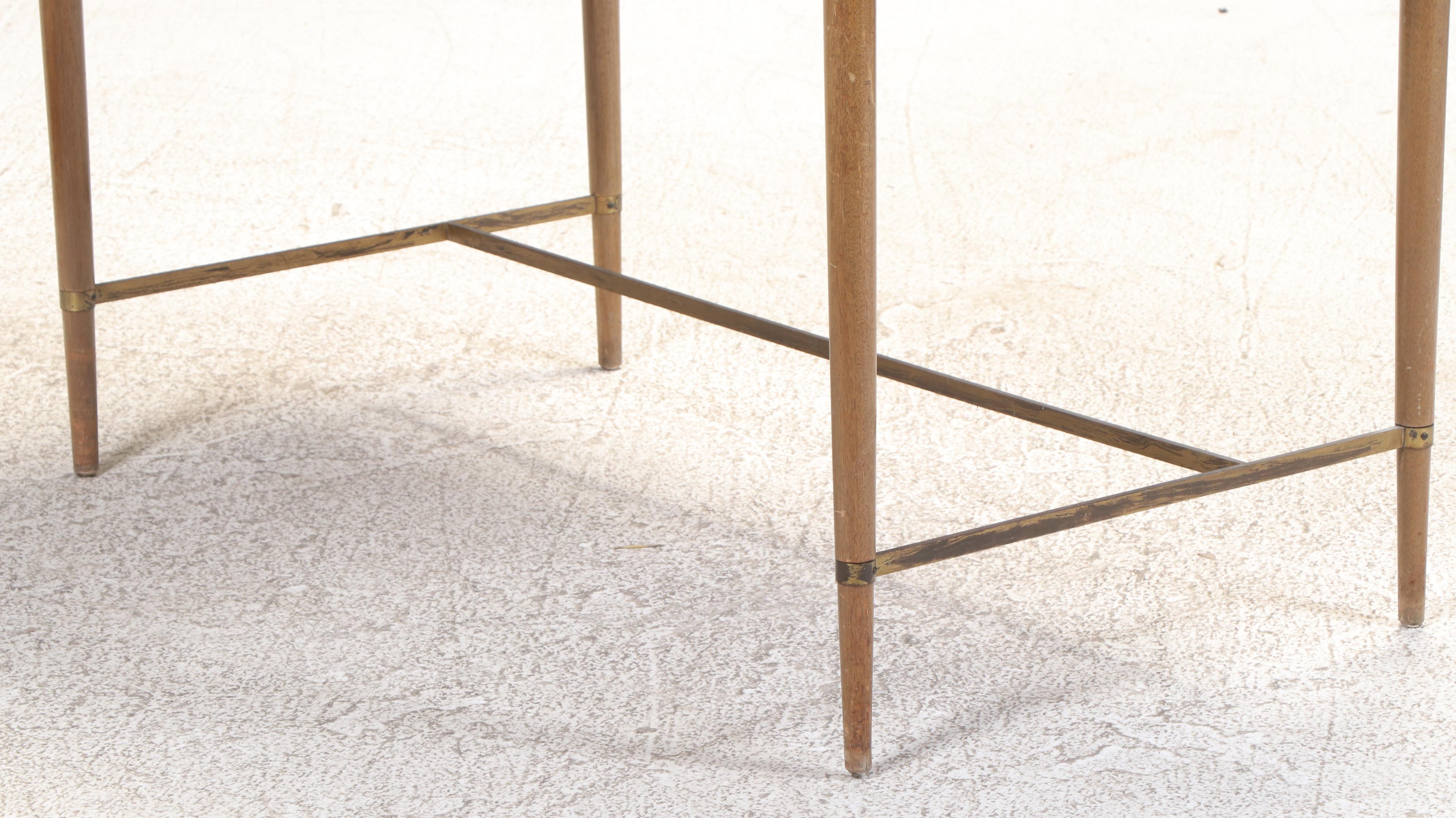 Mid Century Modern Style Wooden Two-Tier Desk, Mid to Late 20th Century