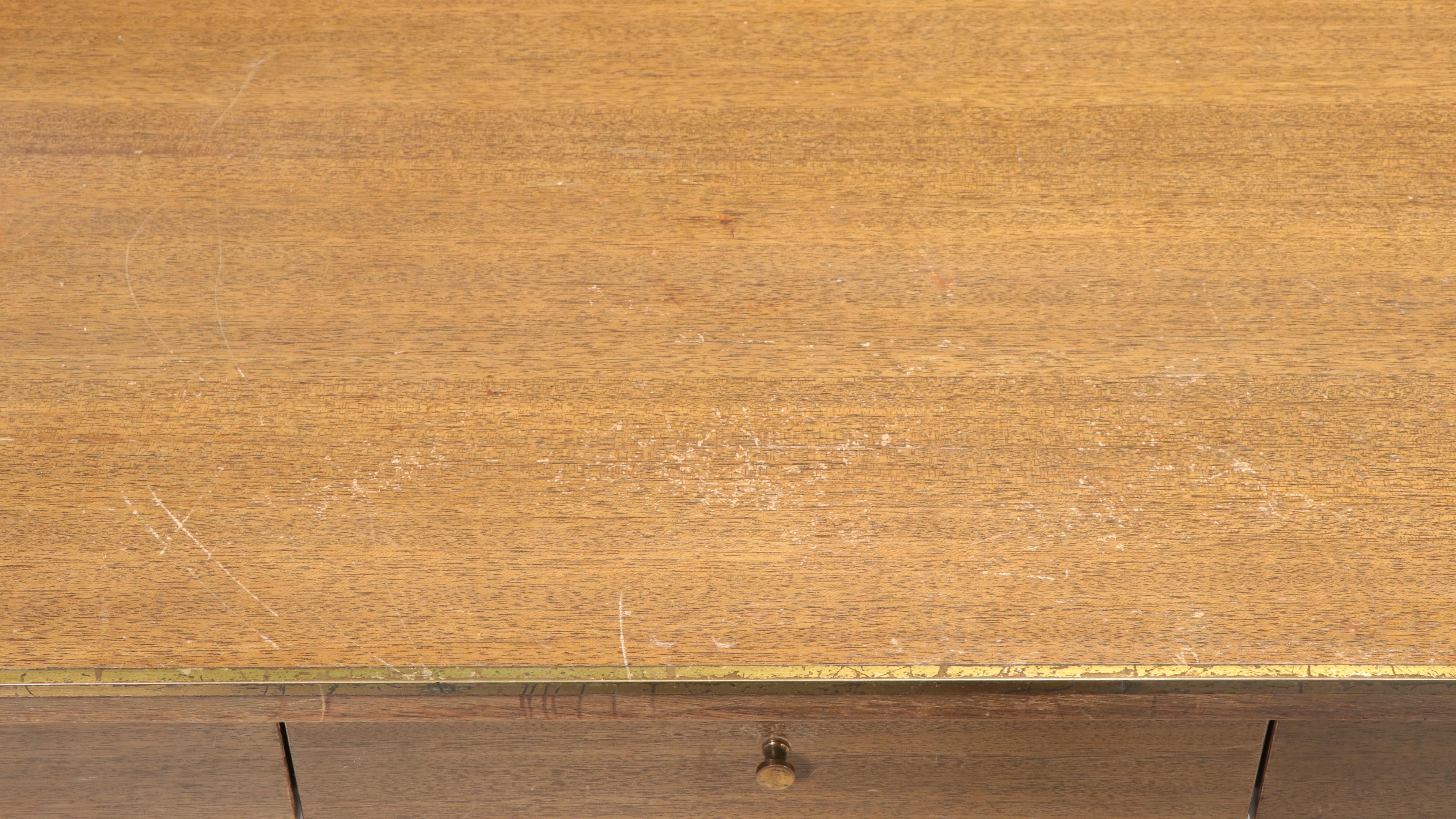 Mid Century Modern Style Wooden Two-Tier Desk, Mid to Late 20th Century