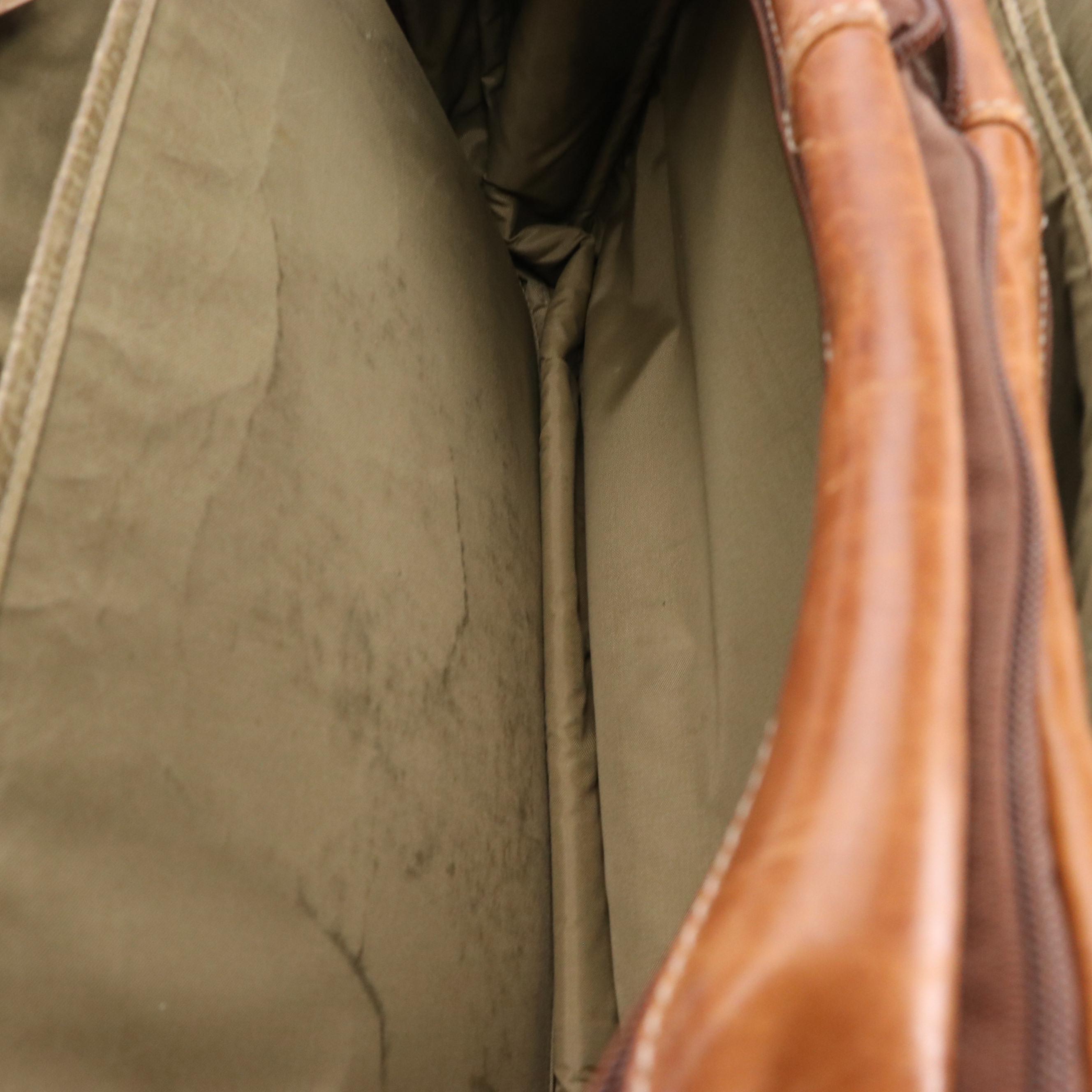 Korchmar Brown Leather Accordion-Style Briefcase Bag