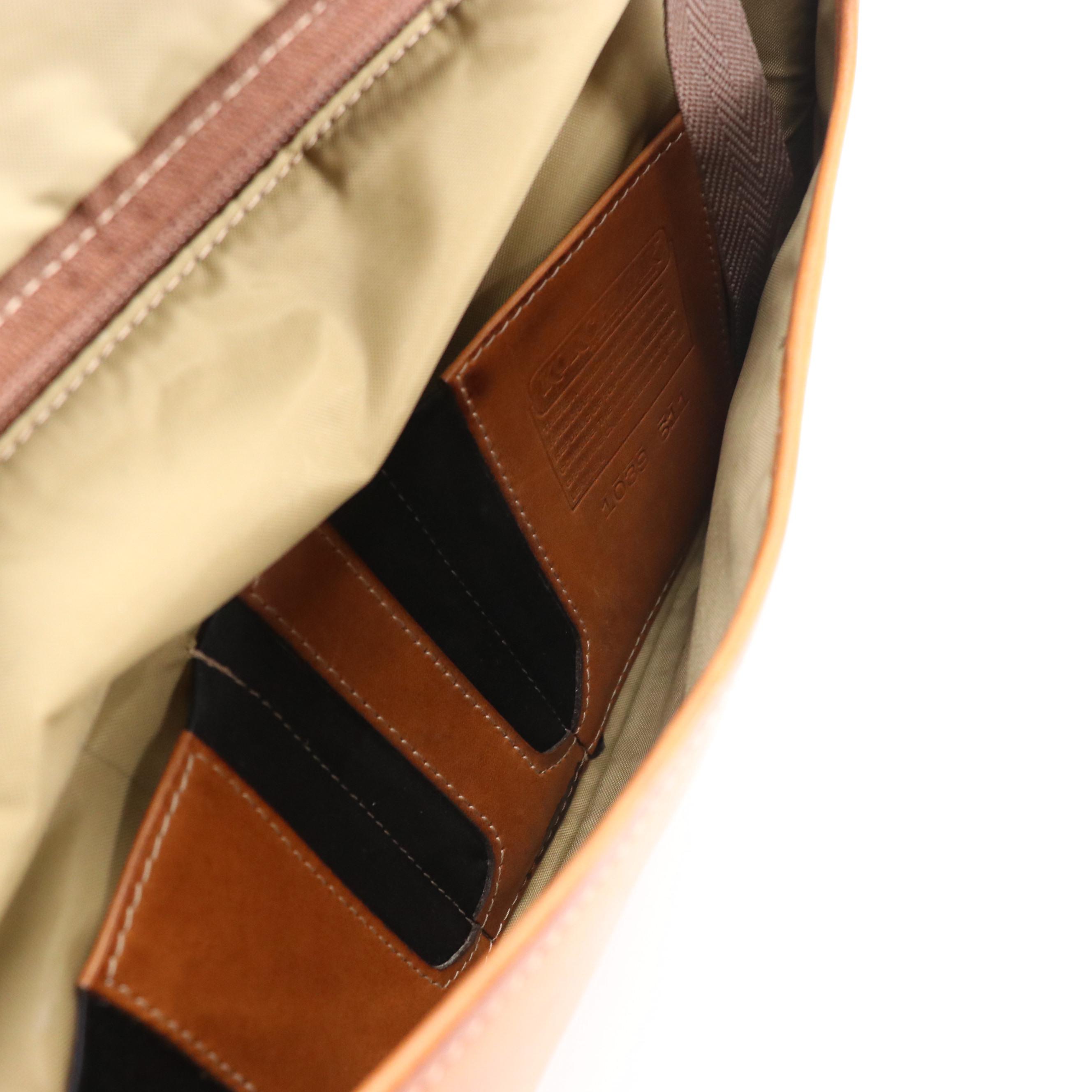 Korchmar Brown Leather Accordion-Style Briefcase Bag