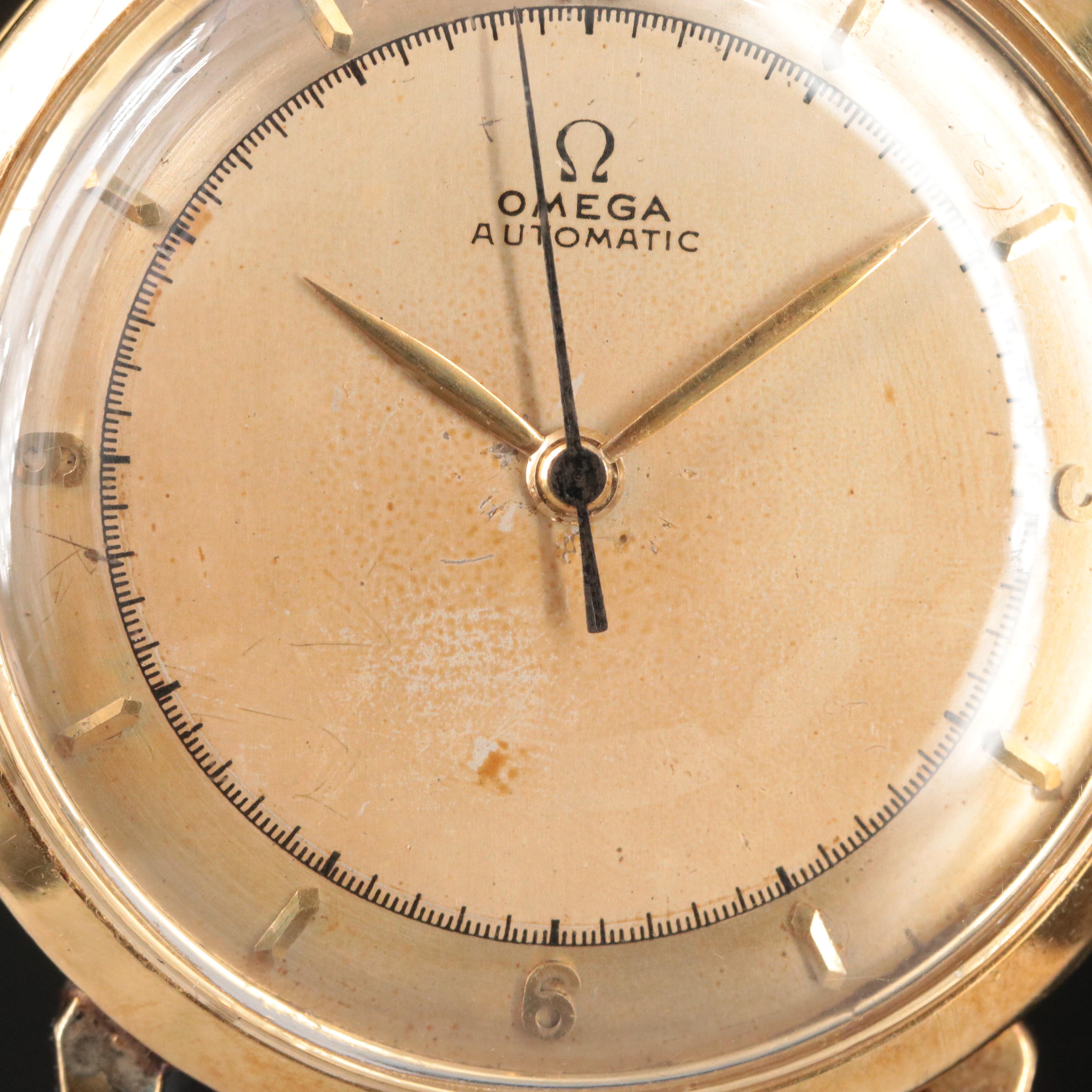 Vintage 18K Omega Bumper Automatic Watch
