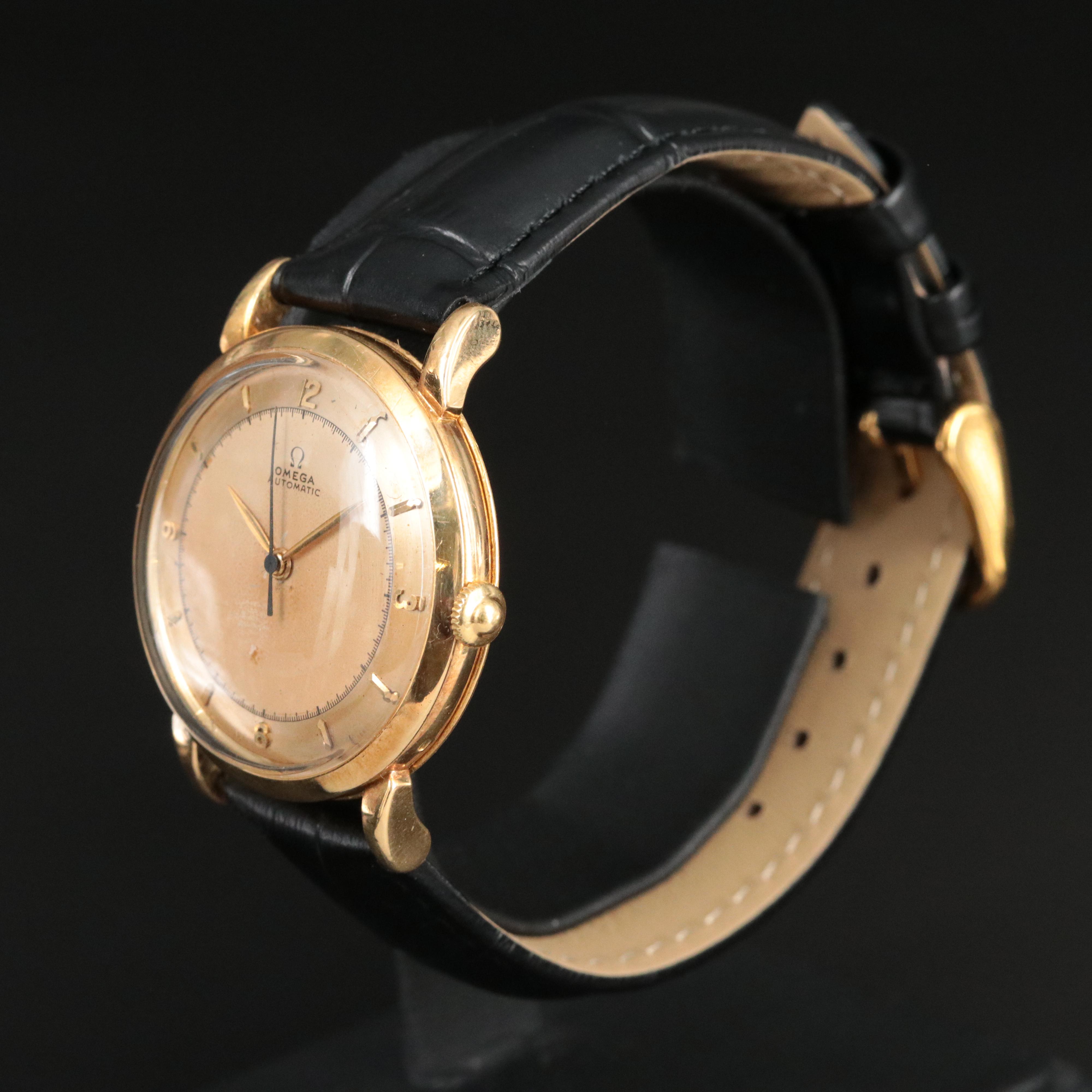 Vintage 18K Omega Bumper Automatic Watch