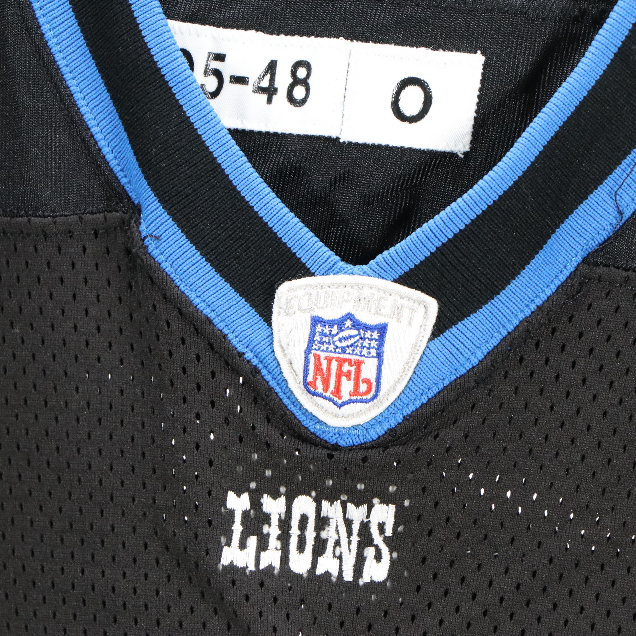 Jeff Backus Player Issued Detroit Lions Jersey with Signed Wilson Football