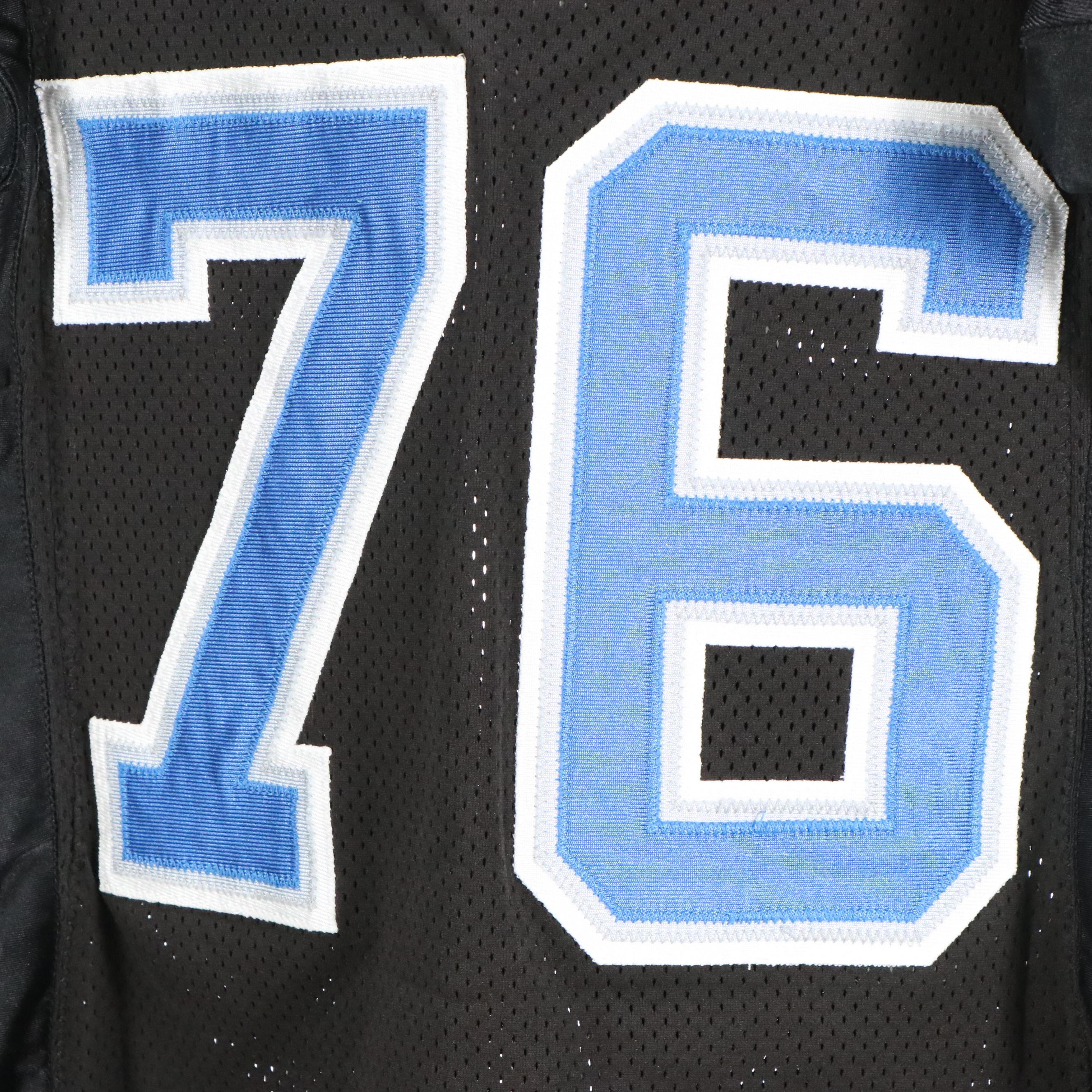 Jeff Backus Player Issued Detroit Lions Jersey with Signed Wilson Football