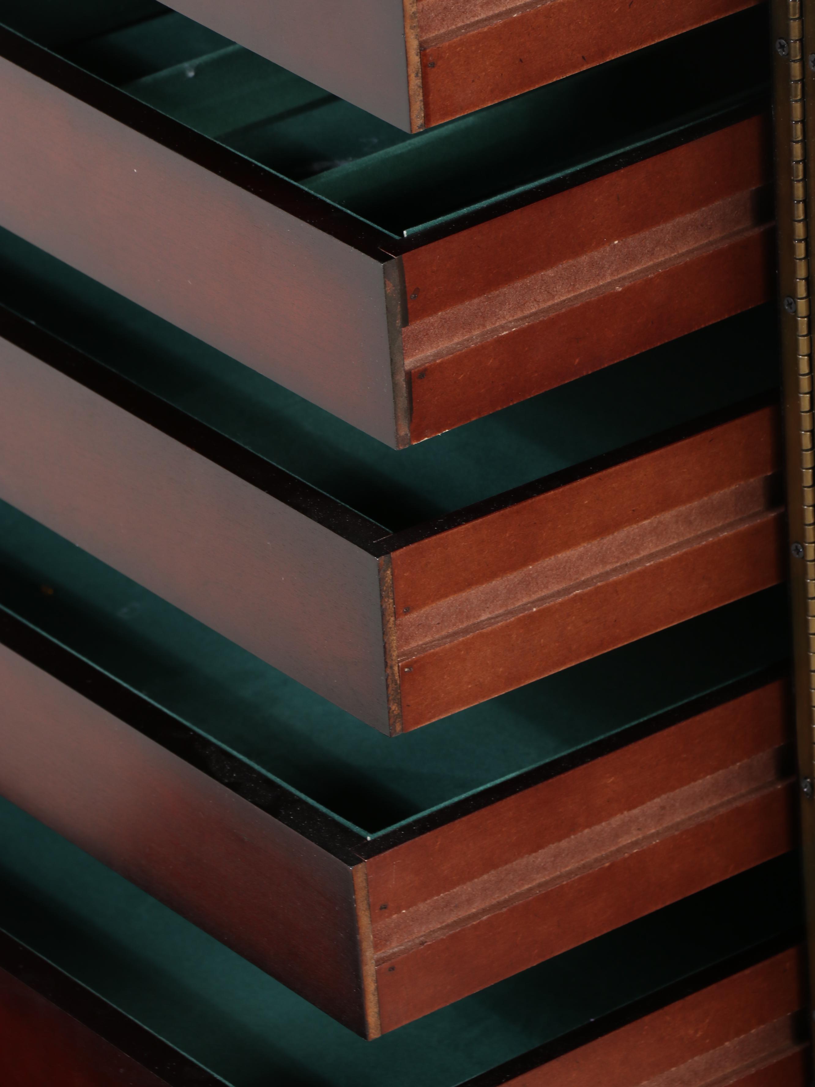 The Bombay Company Federal Style Cherrywood-Stained Jewelry Cabinet