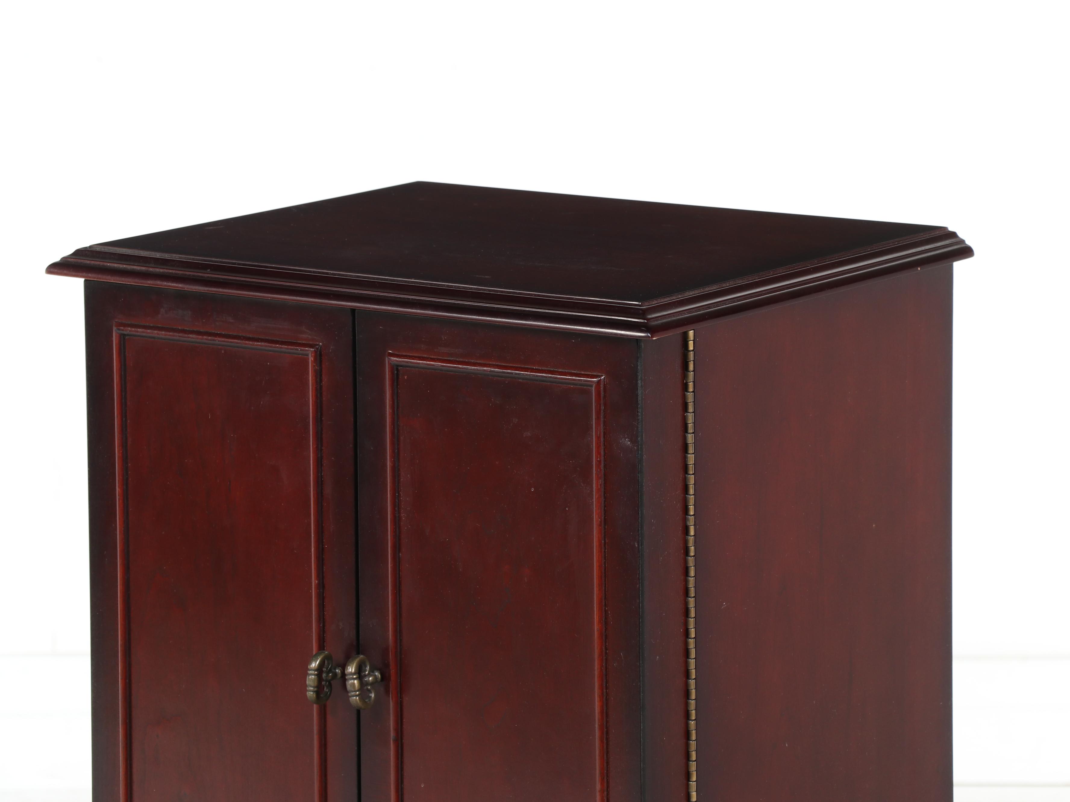 The Bombay Company Federal Style Cherrywood-Stained Jewelry Cabinet