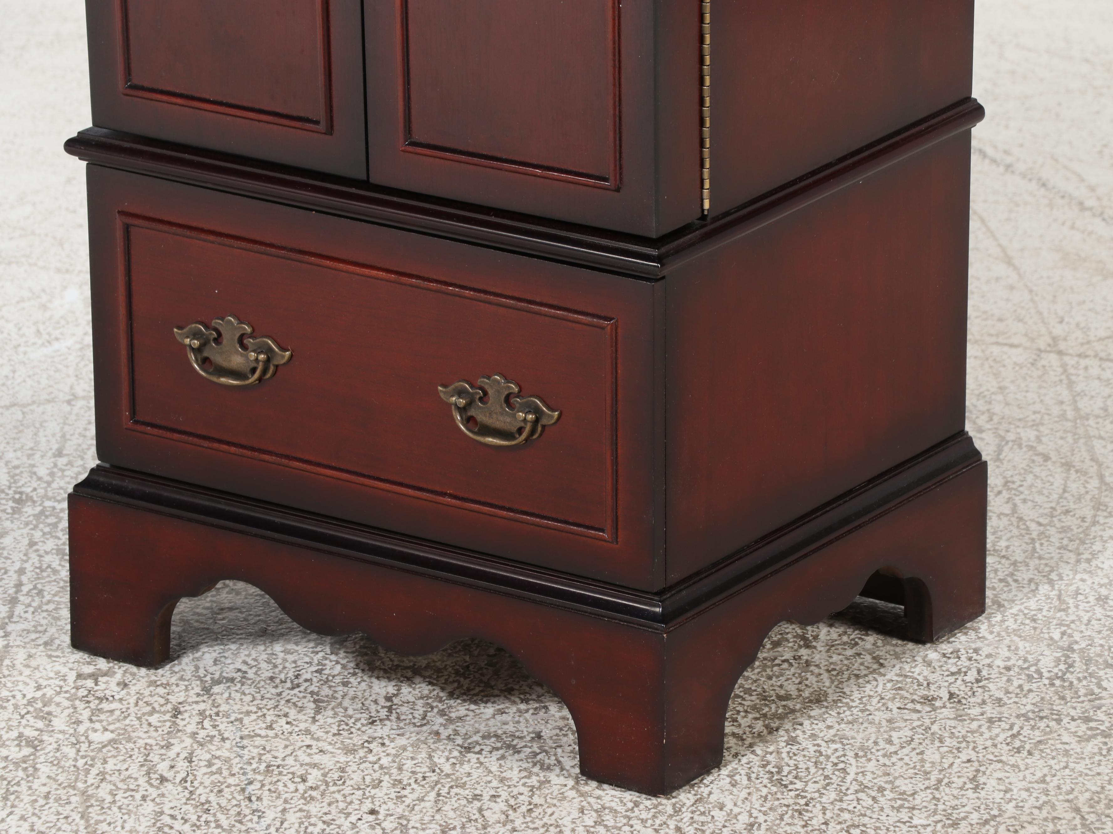 The Bombay Company Federal Style Cherrywood-Stained Jewelry Cabinet