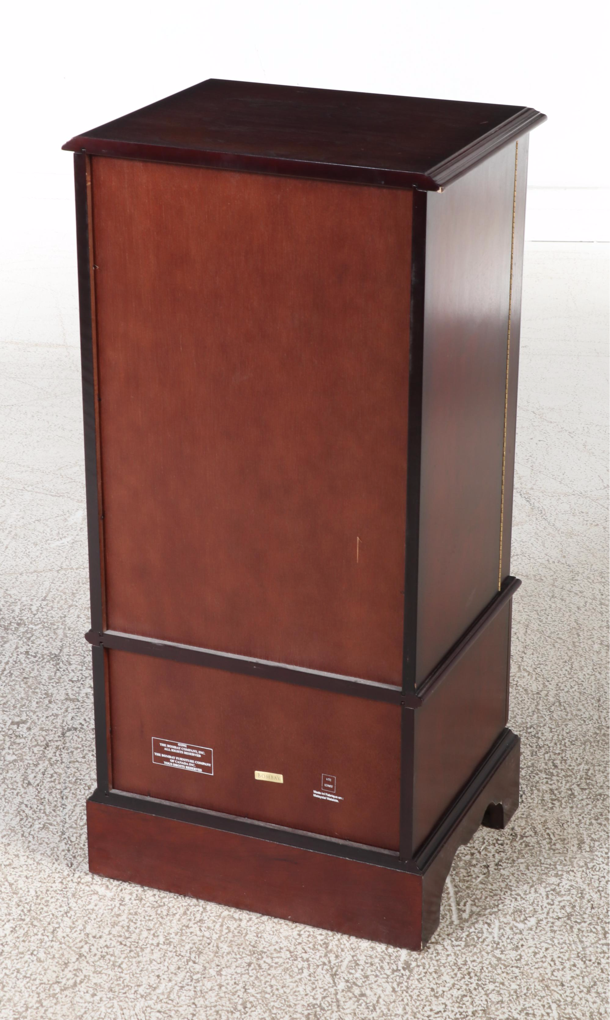 The Bombay Company Federal Style Cherrywood-Stained Jewelry Cabinet