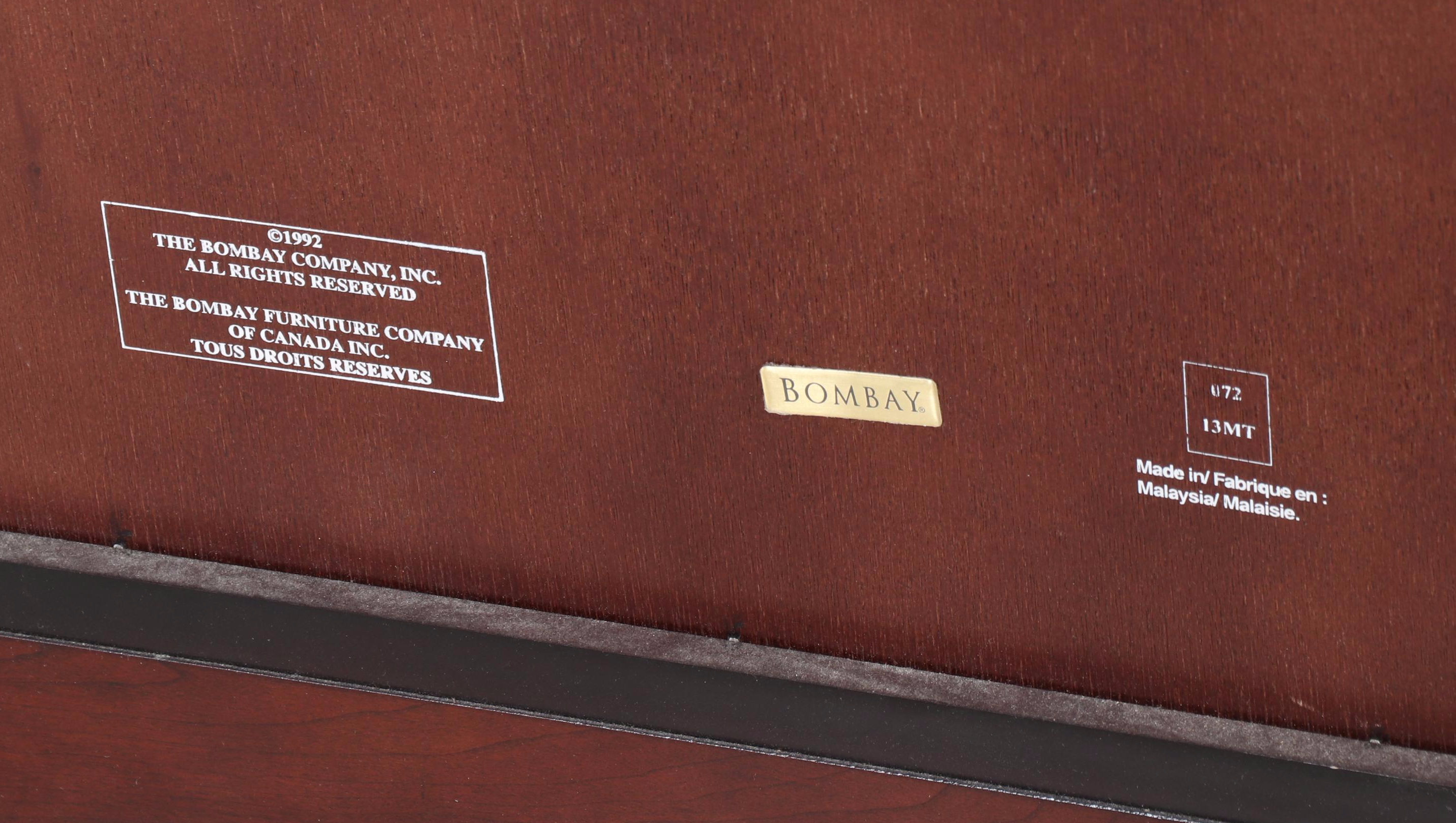 The Bombay Company Federal Style Cherrywood-Stained Jewelry Cabinet