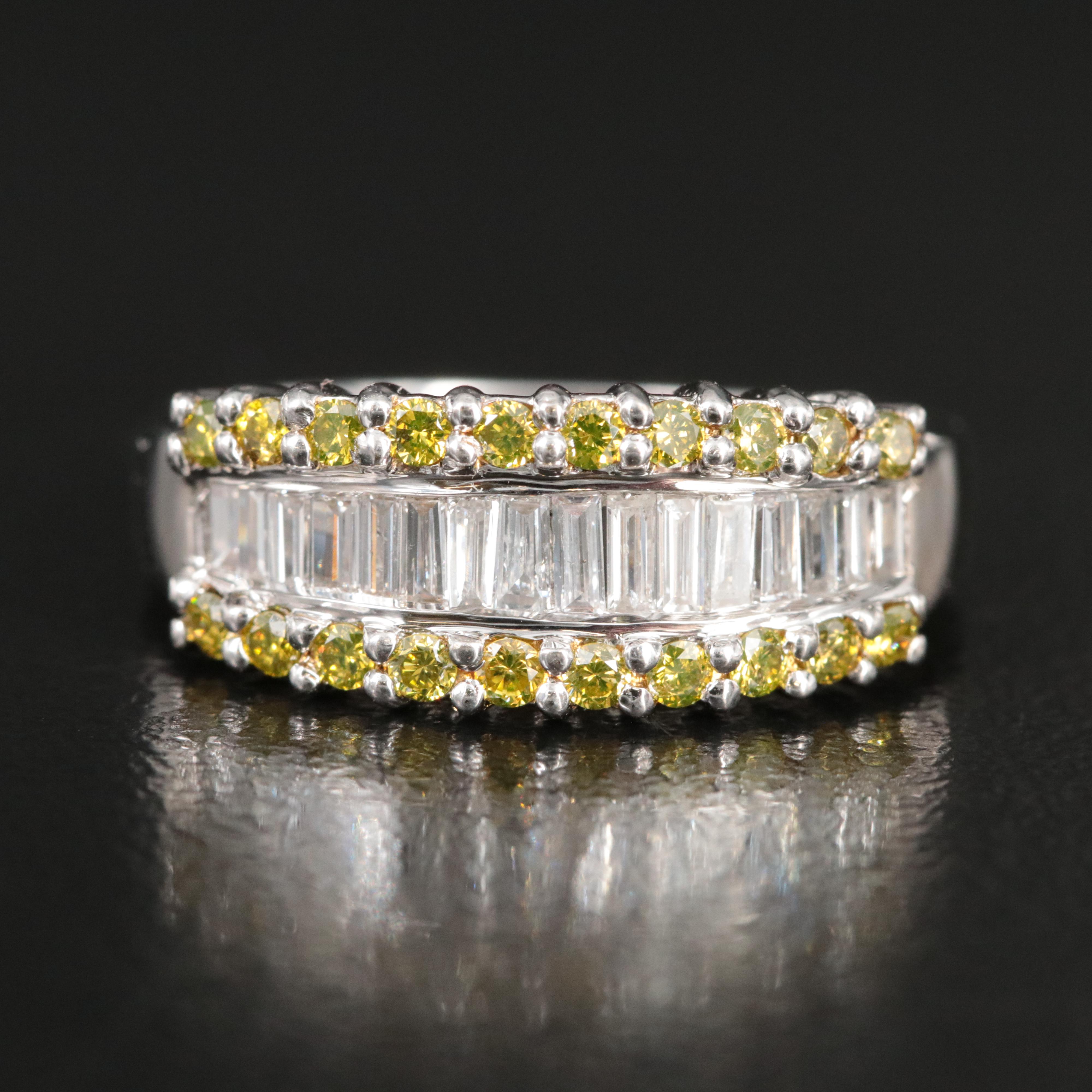 18K 0.71 CTW Diamond and Lab Grown Diamond Ring