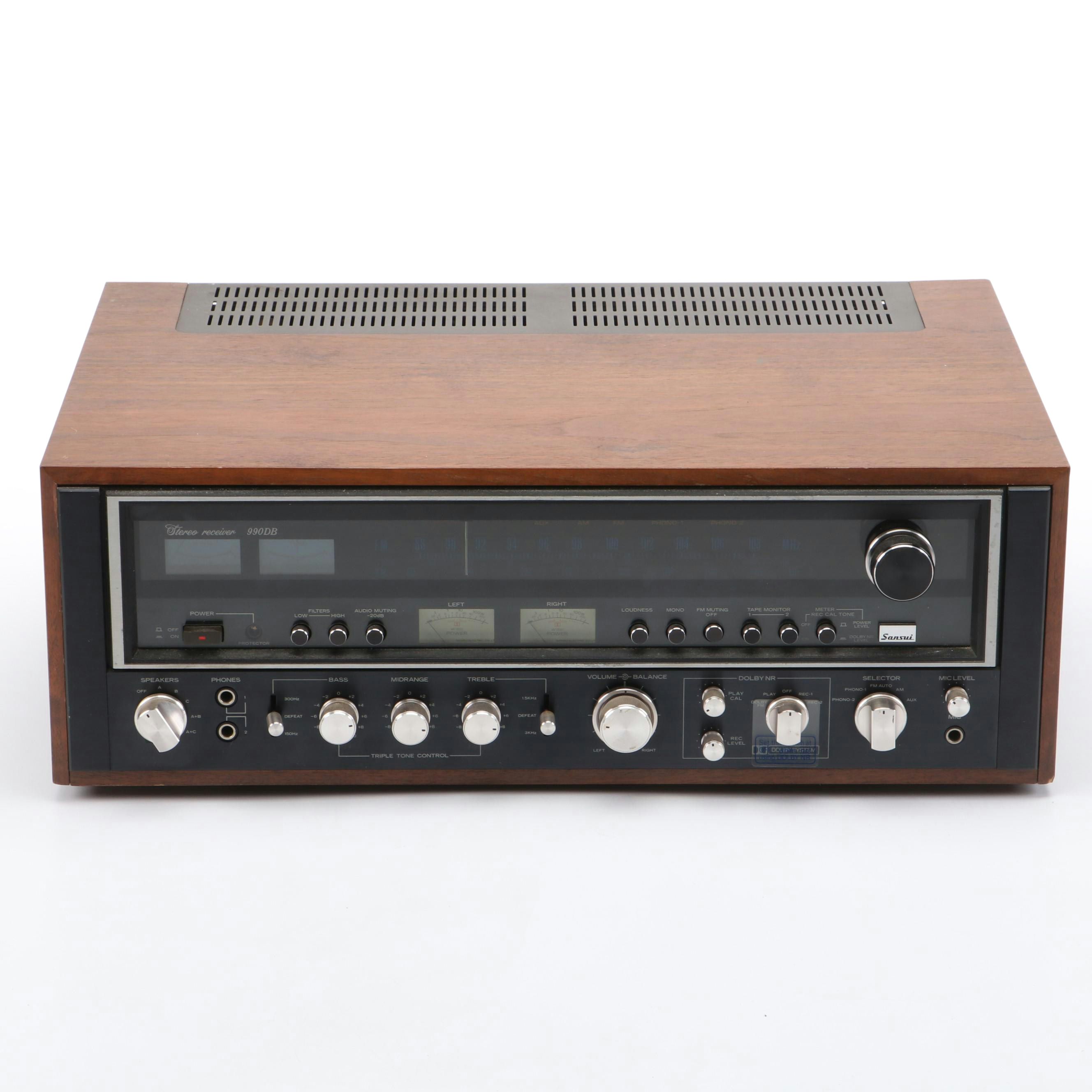 Sansui Model 990DB Solid State 125 Watt Stereo Receiver, Circa 1977