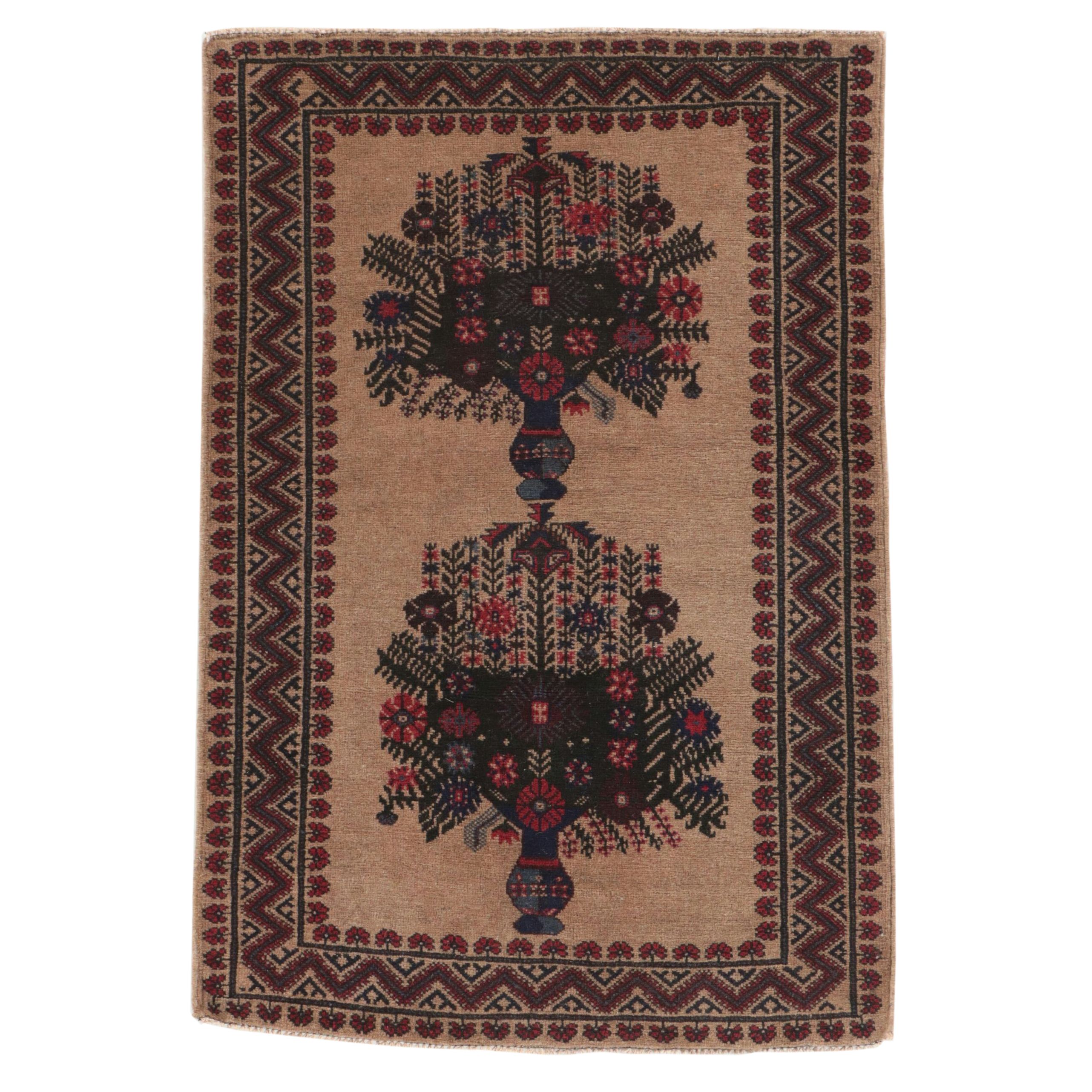 3'1 x 4'6 Hand-Knotted Afghan Taimani Pictorial Accent Rug