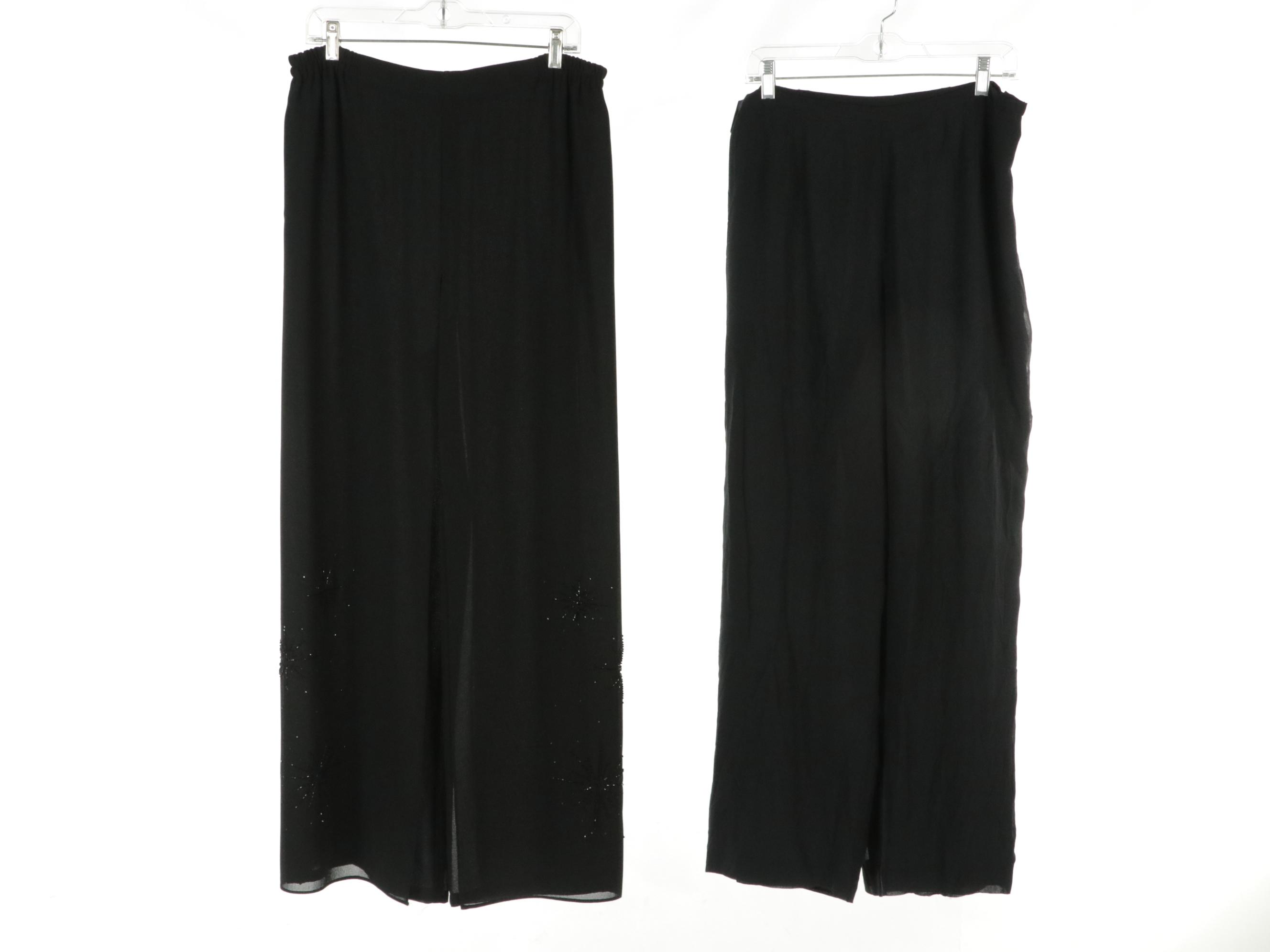 Valerie Separates Silk & Adrianna Papell Embellished Pants With Silk & Other Top
