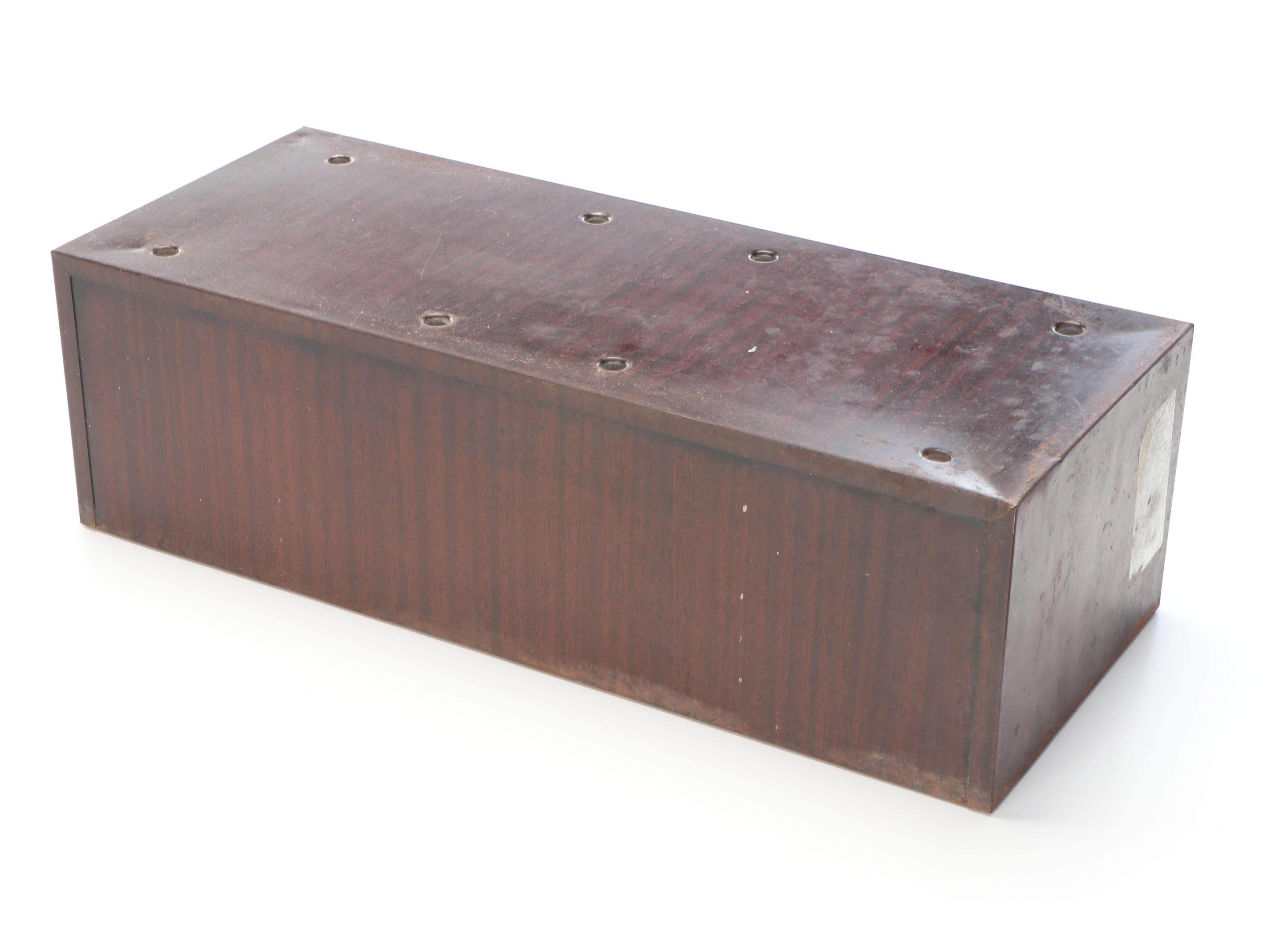 Vintage Watchmaker's Metal Crystal Cabinet by C&E Marshall