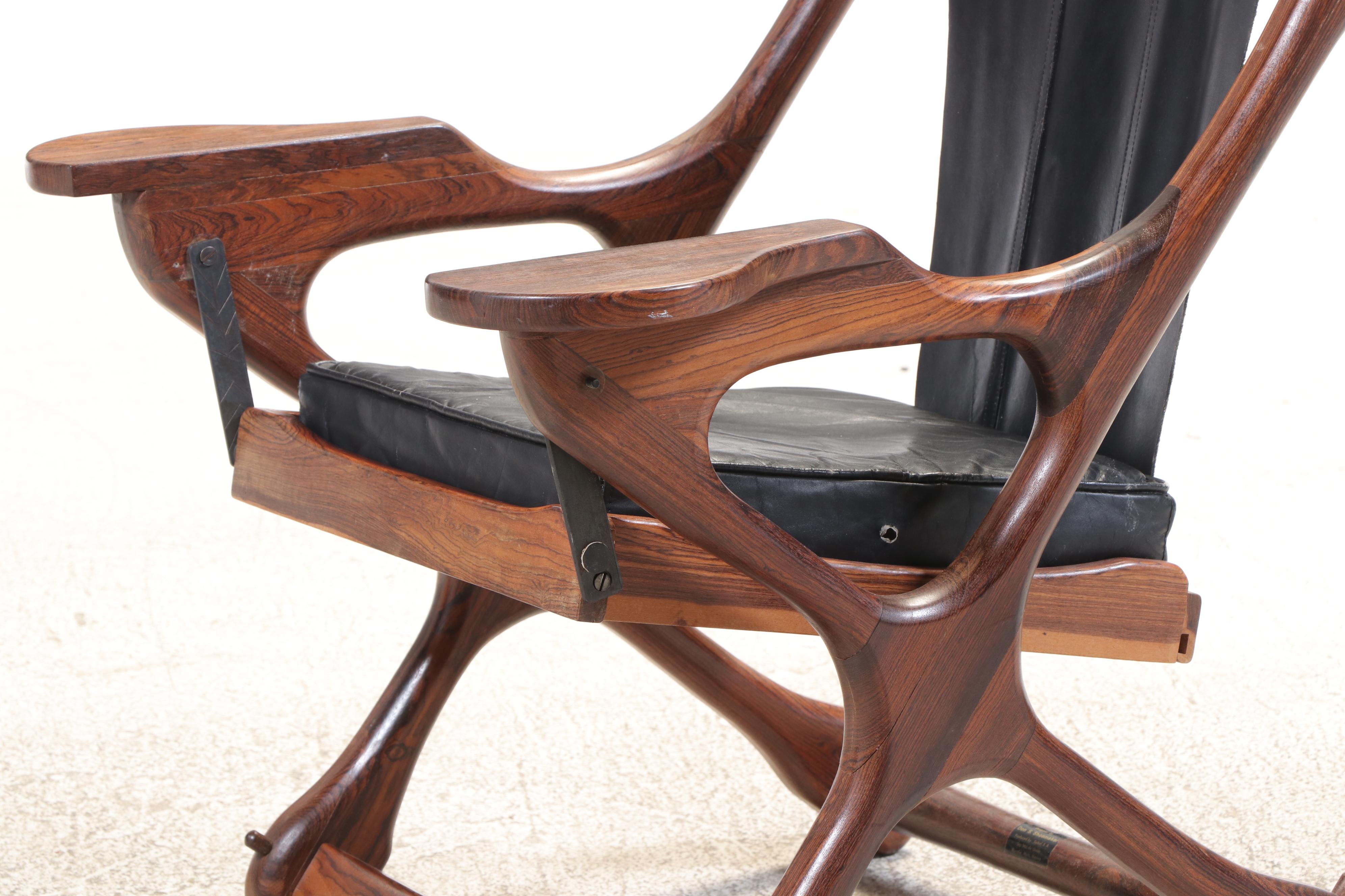 Don S. Shoemaker for Señal S.A. Cocobolo "Swinger" Lounge Chair, Circa 1960