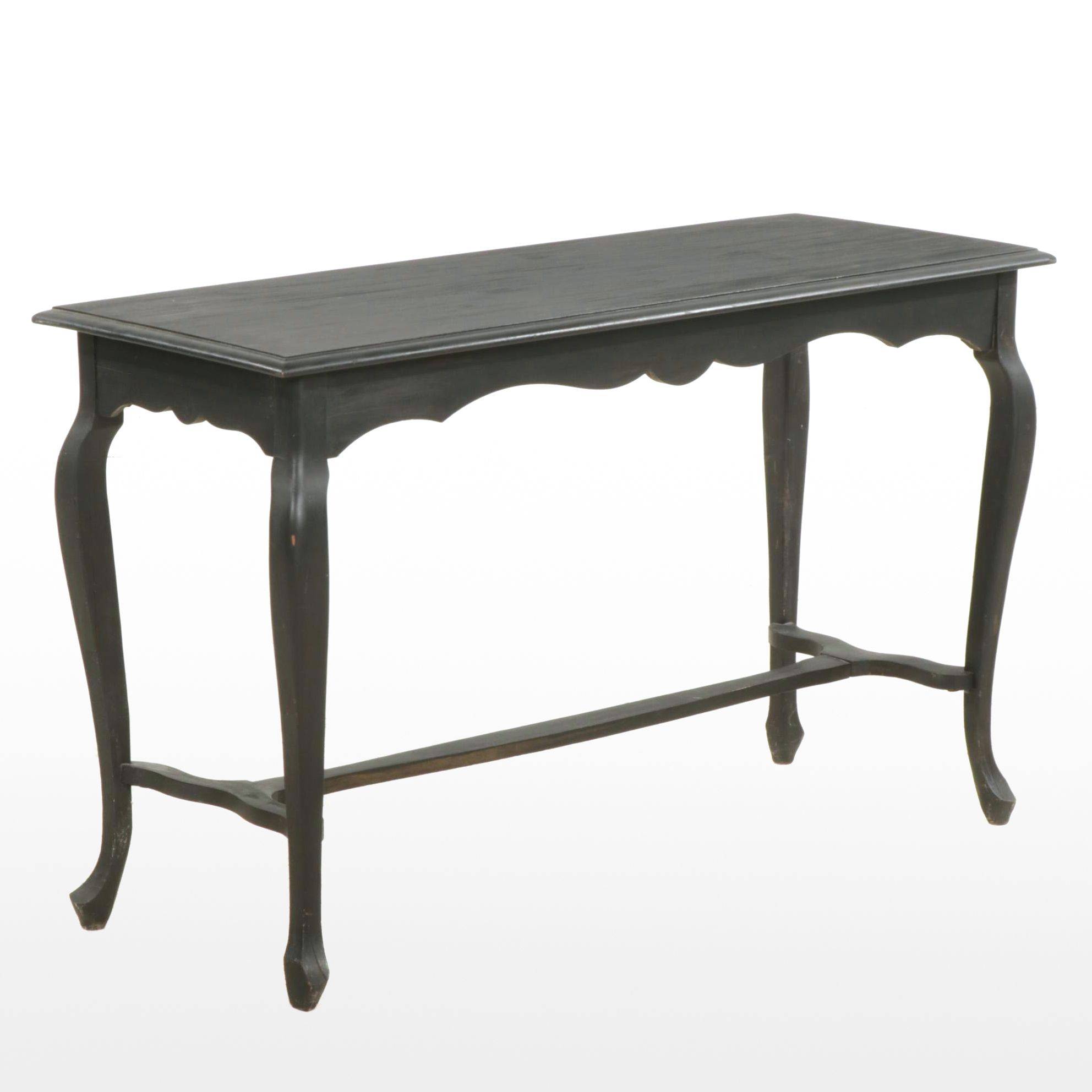 Black Painted Wood Console Table