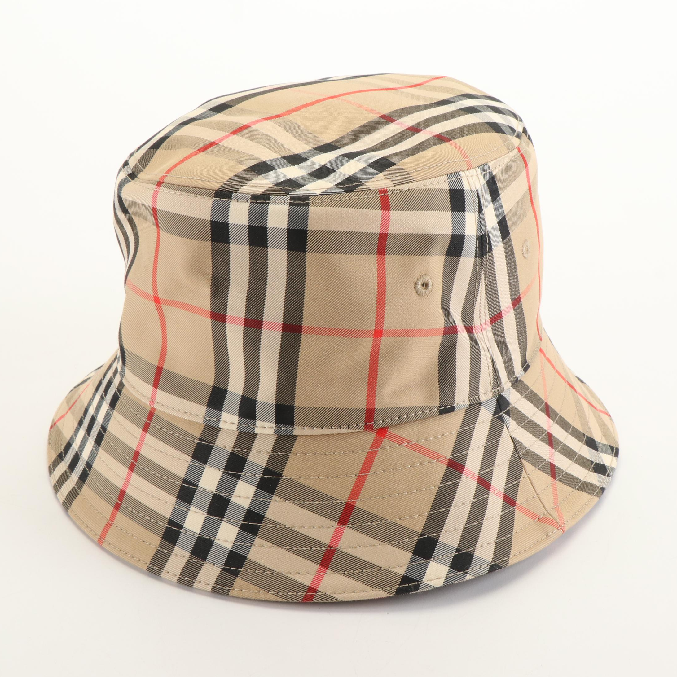 Burberry Bucket Hat in Vintage Check Canvas