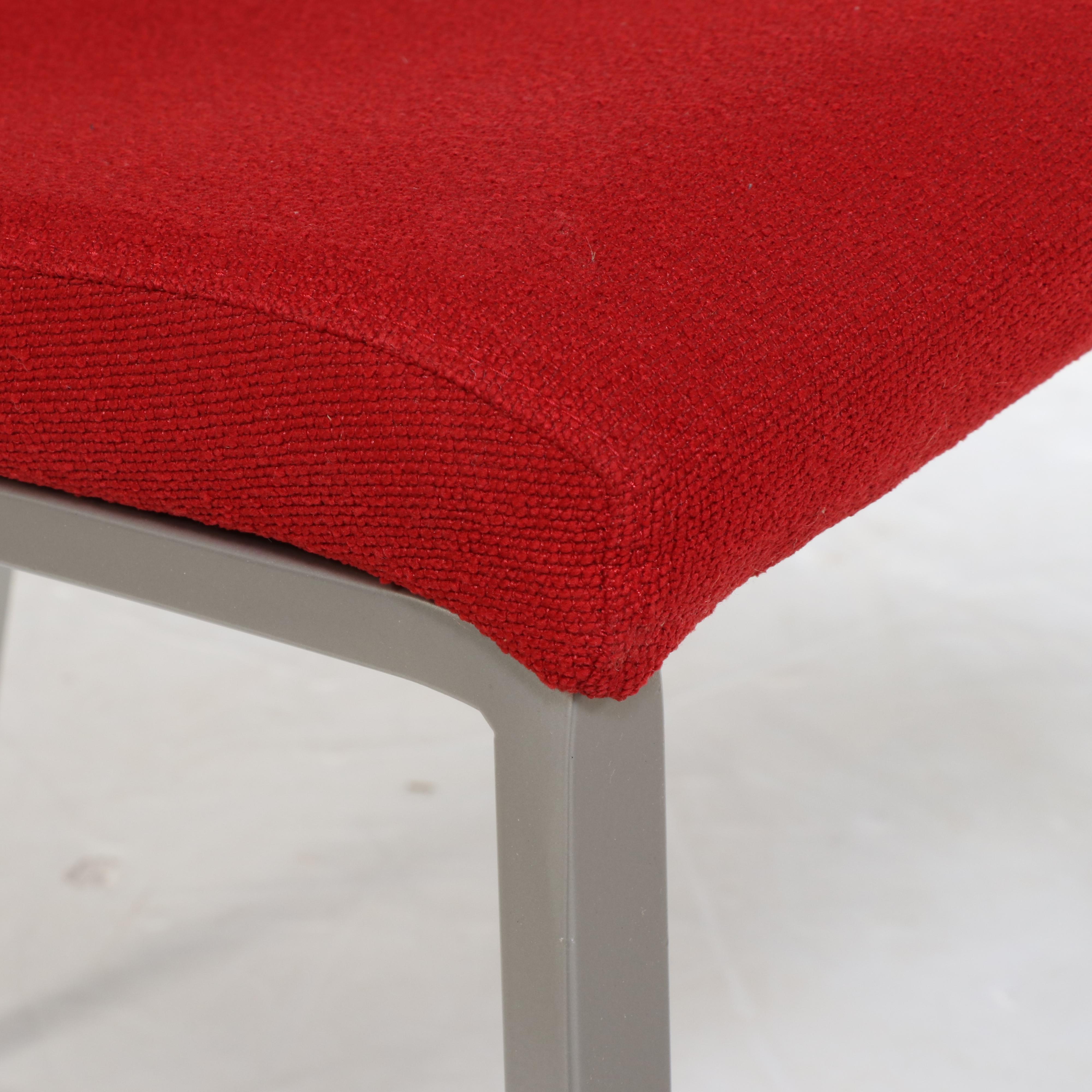 Calligaris Italian Red Upholstered Dining Chairs