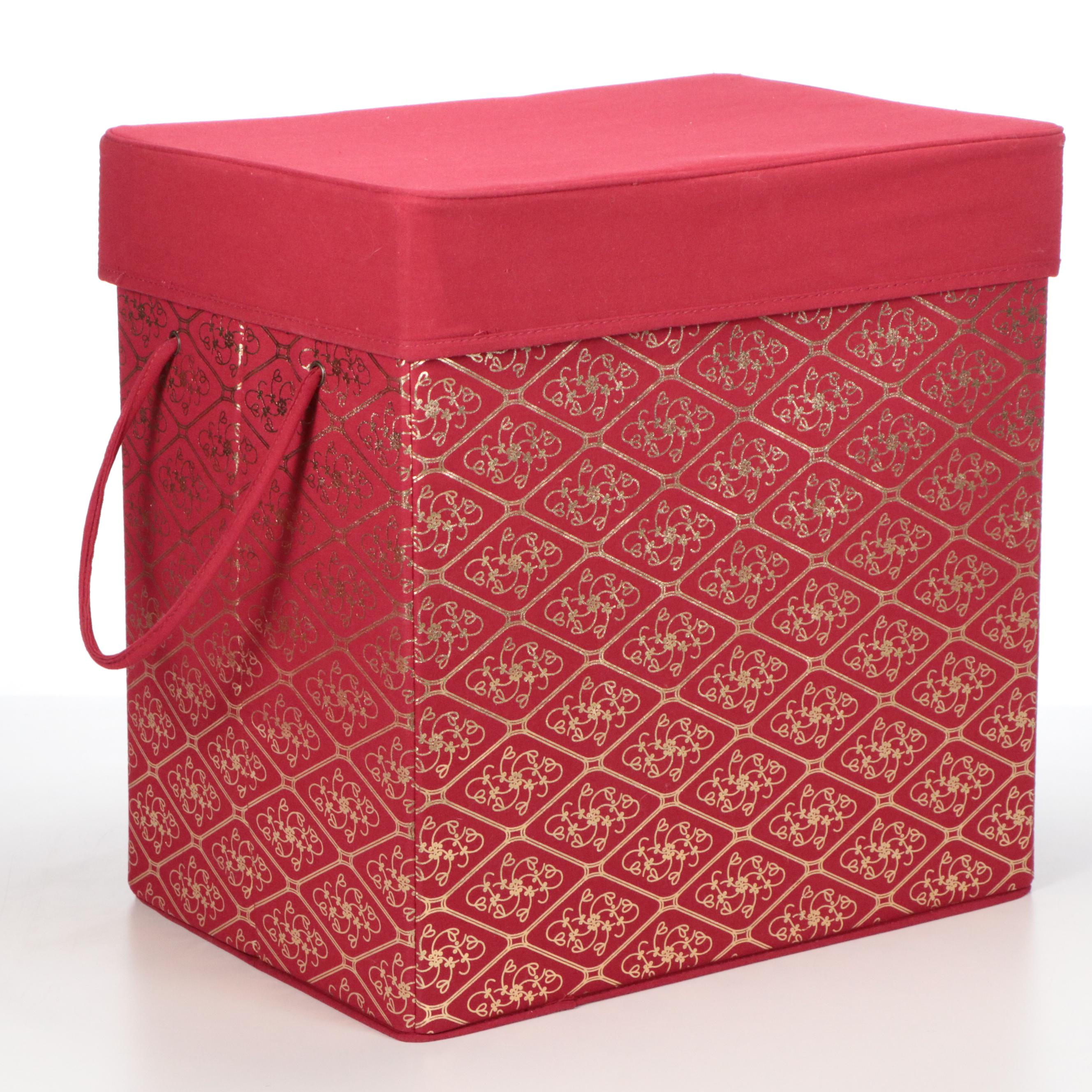 Frontgate Ornament Storage Container with Glass and Other Christmas Ornaments