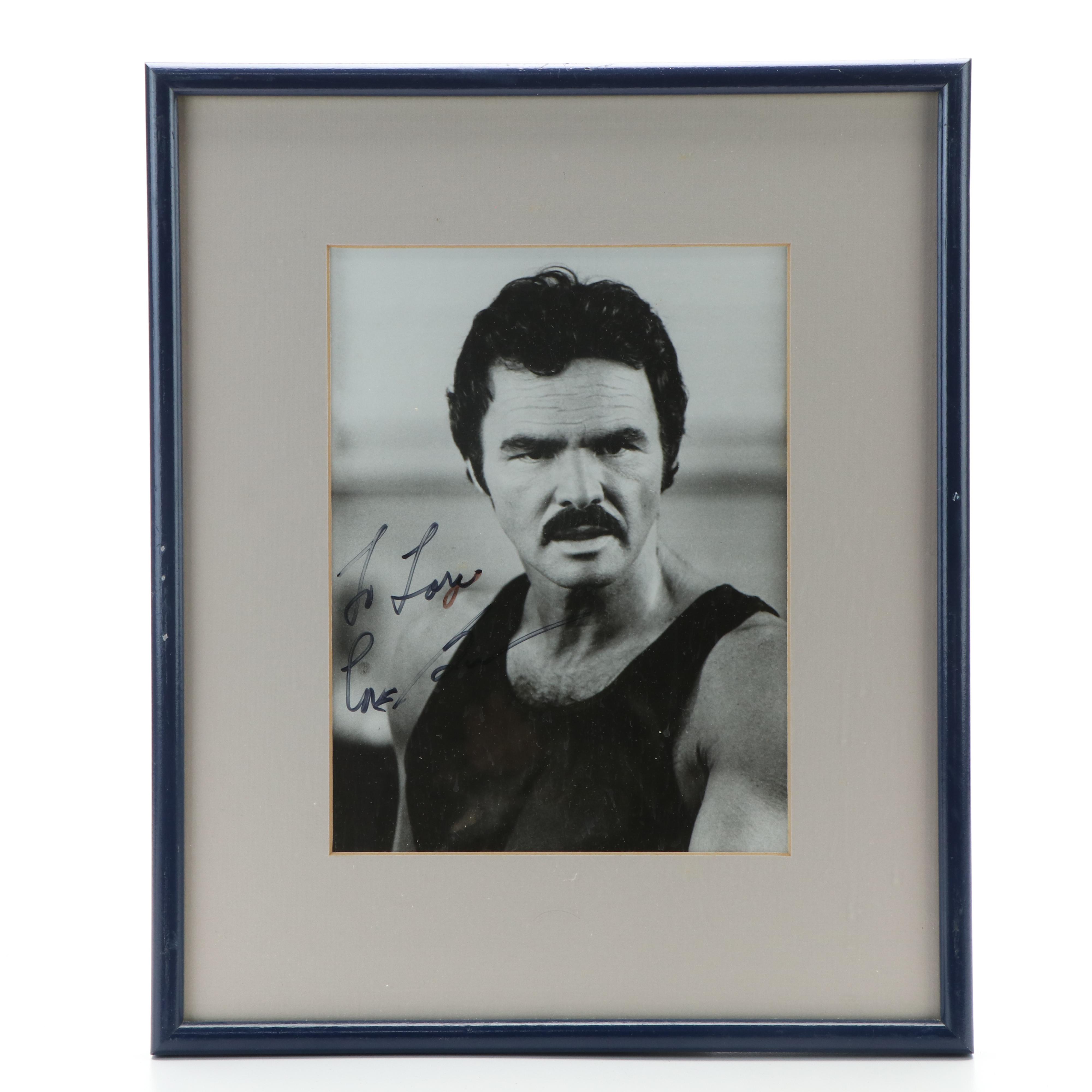 Burt Reynolds Signed Framed and Matted Movie Print
