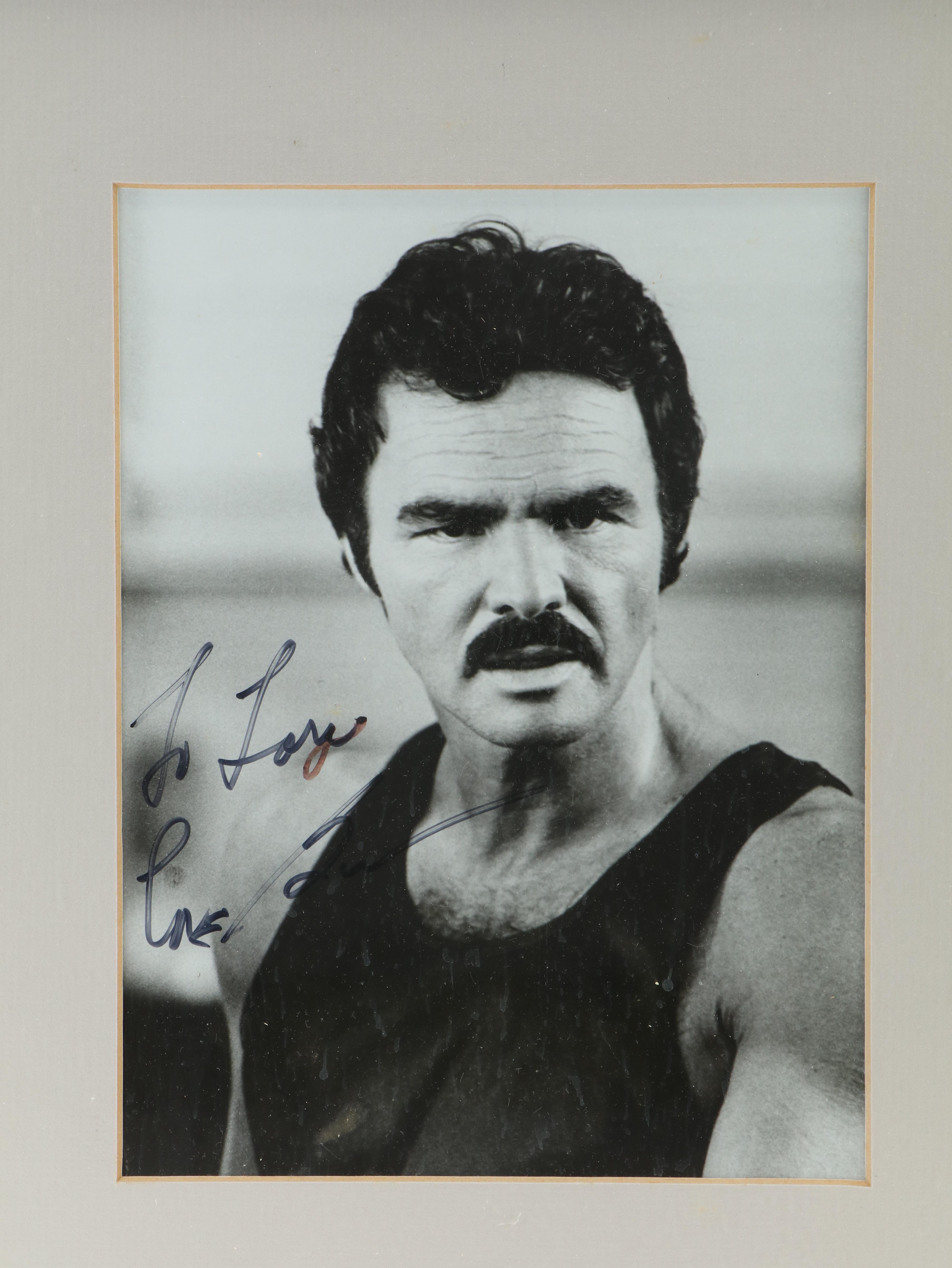 Burt Reynolds Signed Framed and Matted Movie Print