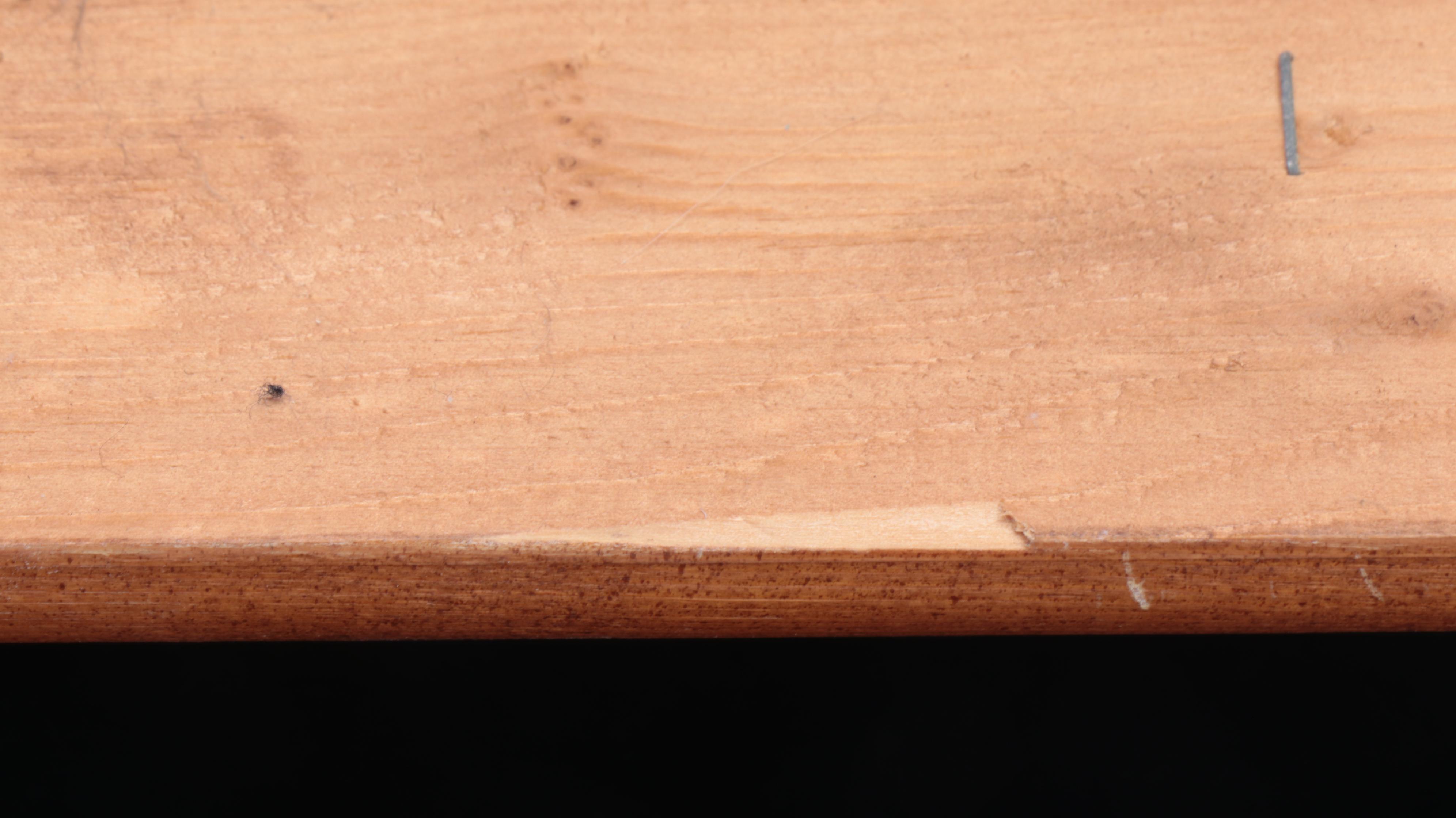 Italian Pine Wood Wall Shelf with White Laminate Floating Shelf