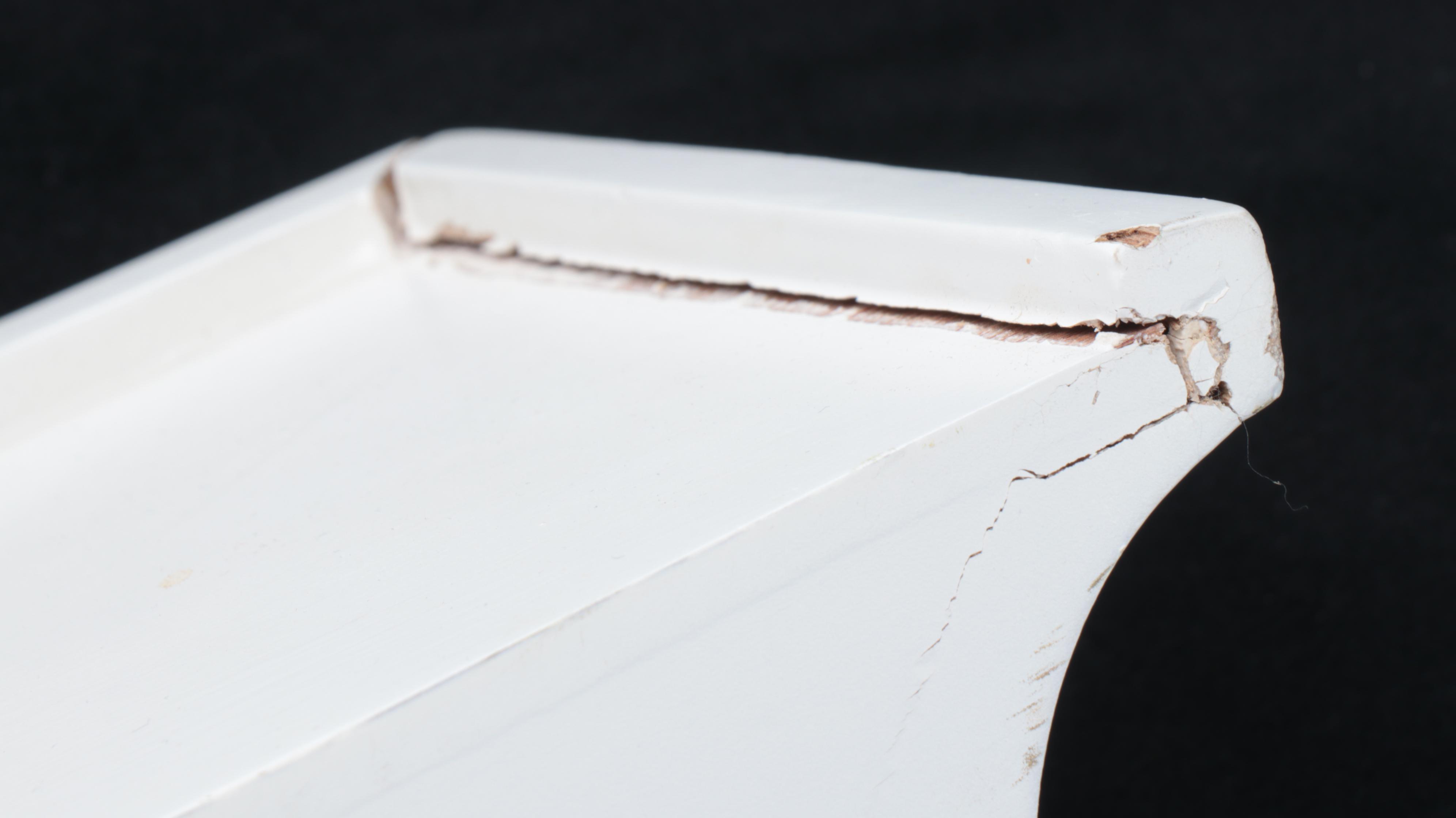 Italian Pine Wood Wall Shelf with White Laminate Floating Shelf