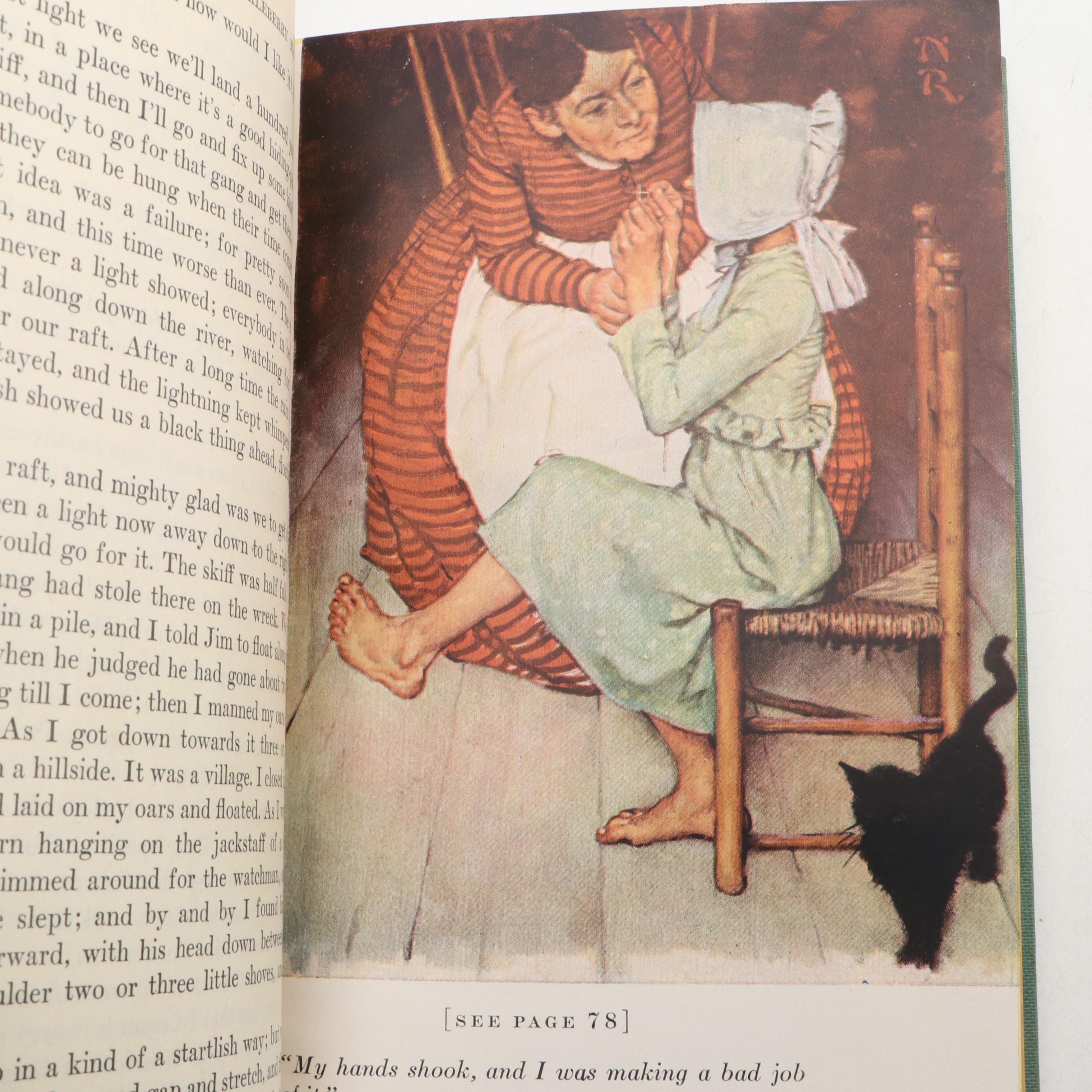 Norman Rockwell Illustrated "The Adventures of Huckleberry Finn" by Mark Twain