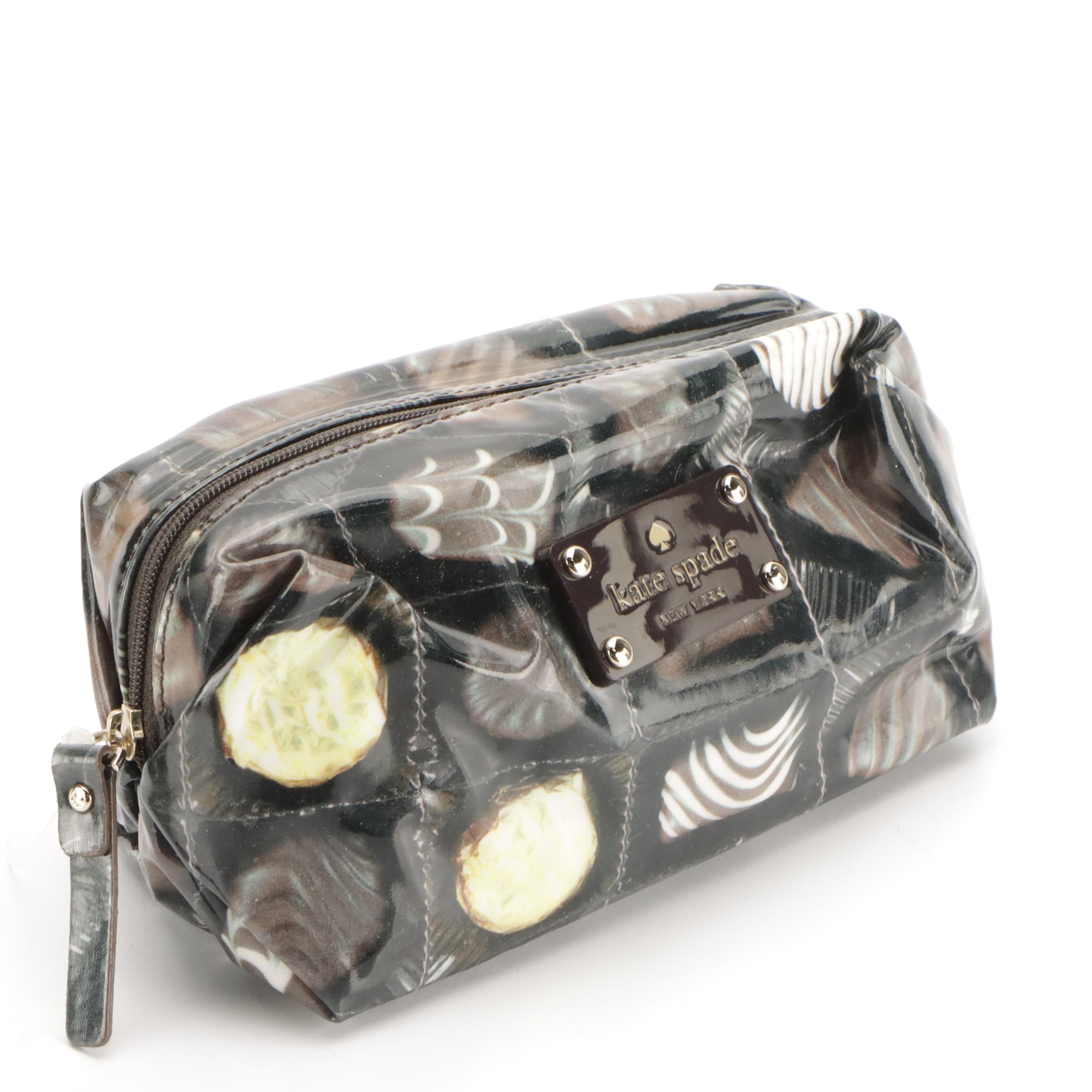 Kate Spade Taza Soccer Clutch and Bon Bon Cosmetic Pouch with Brighton Card Case