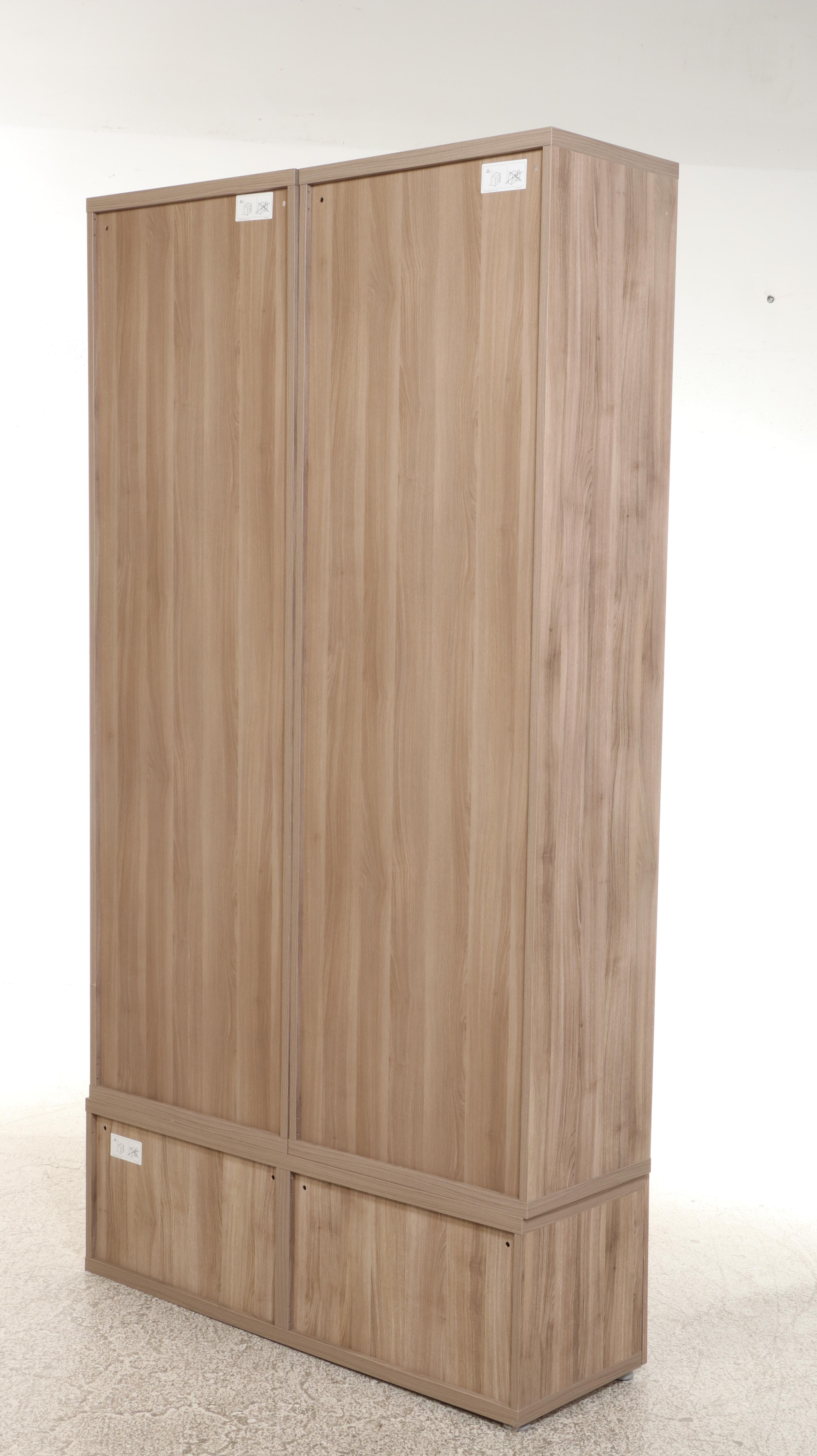 IKEA "BESTÅ" Bookcase Units in Grey Stained Walnut Effect