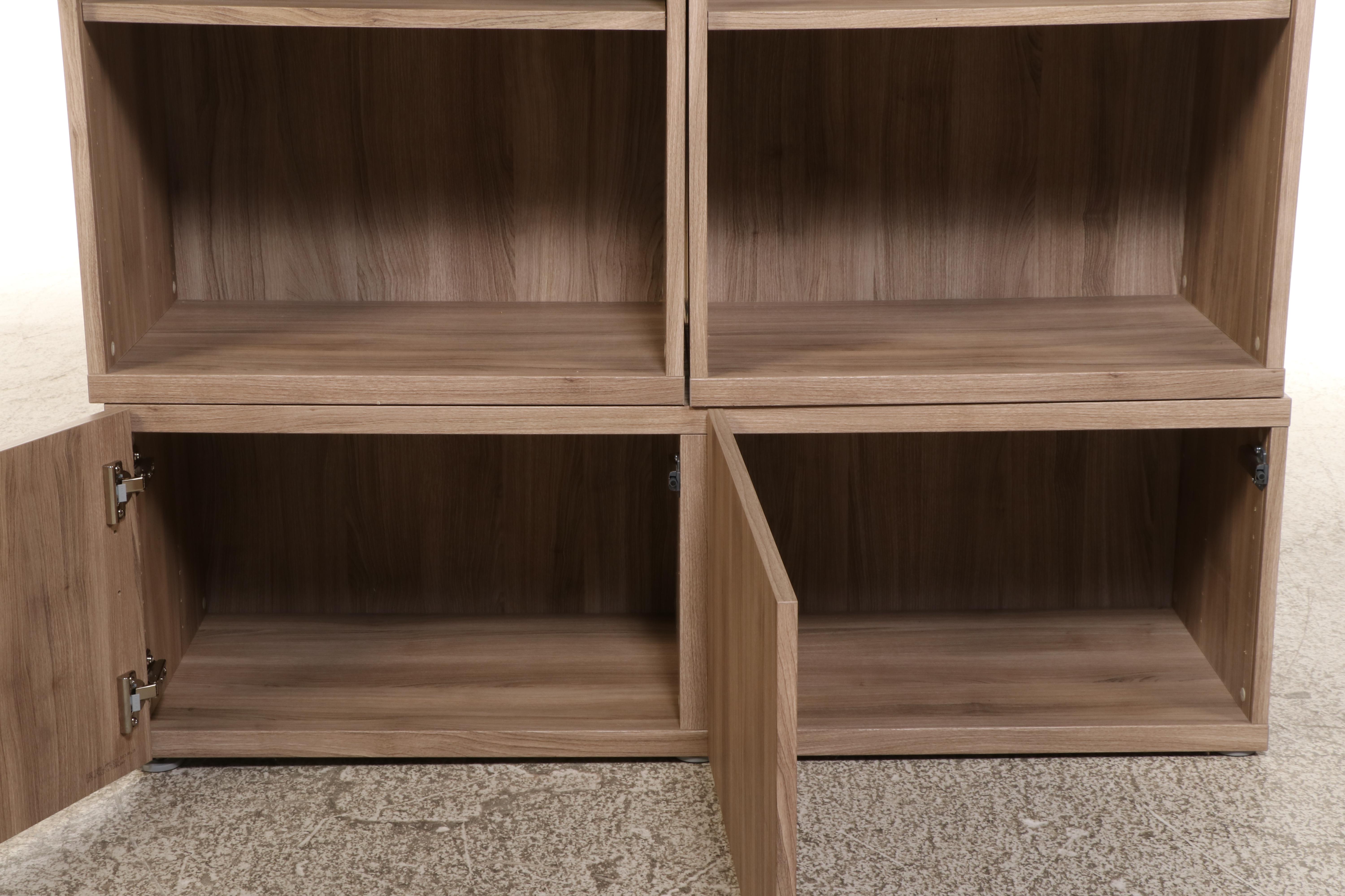 IKEA "BESTÅ" Bookcase Units in Grey Stained Walnut Effect