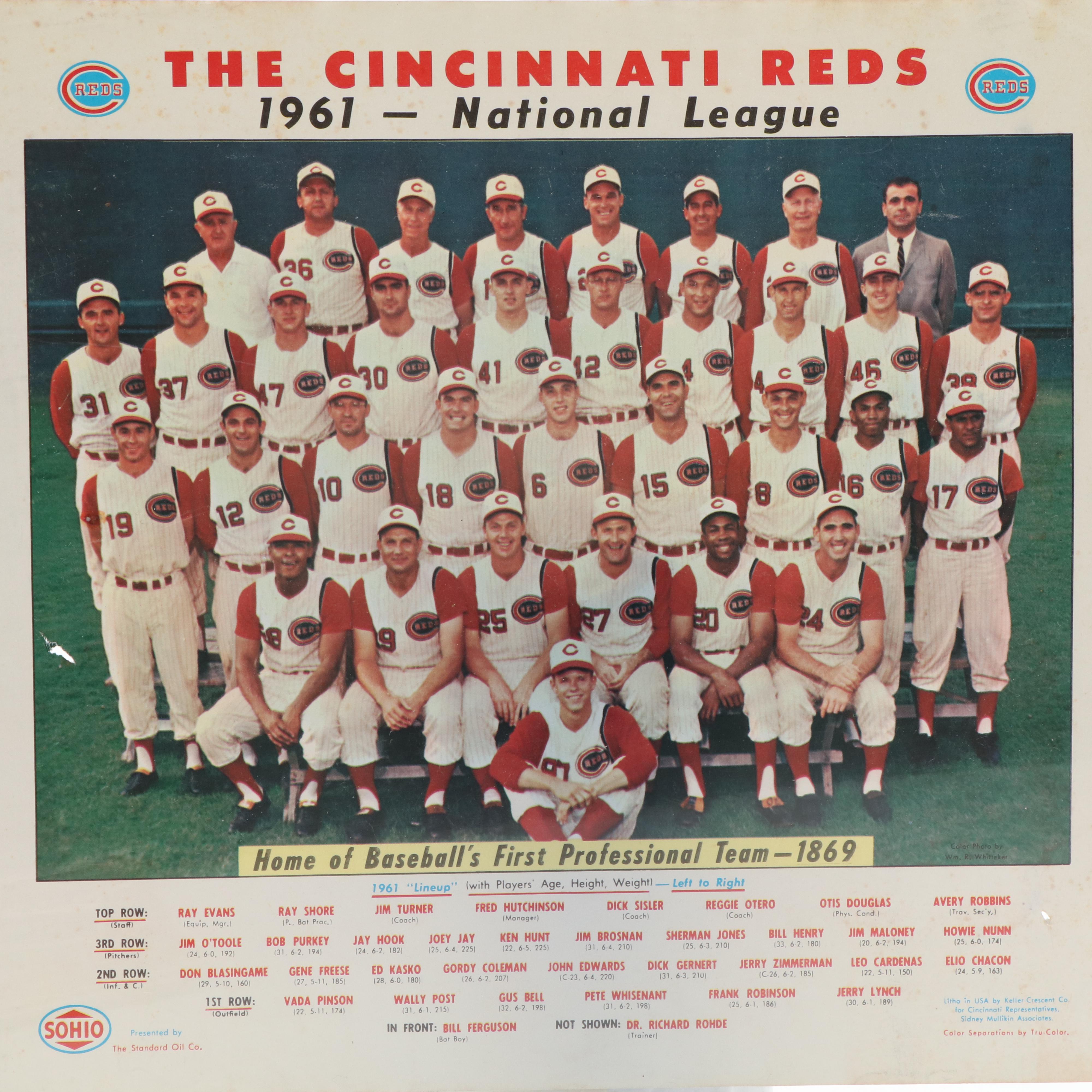 Carson Palmer Signed Print with Chris Sabo and Sam LeCure Signed Baseball, More