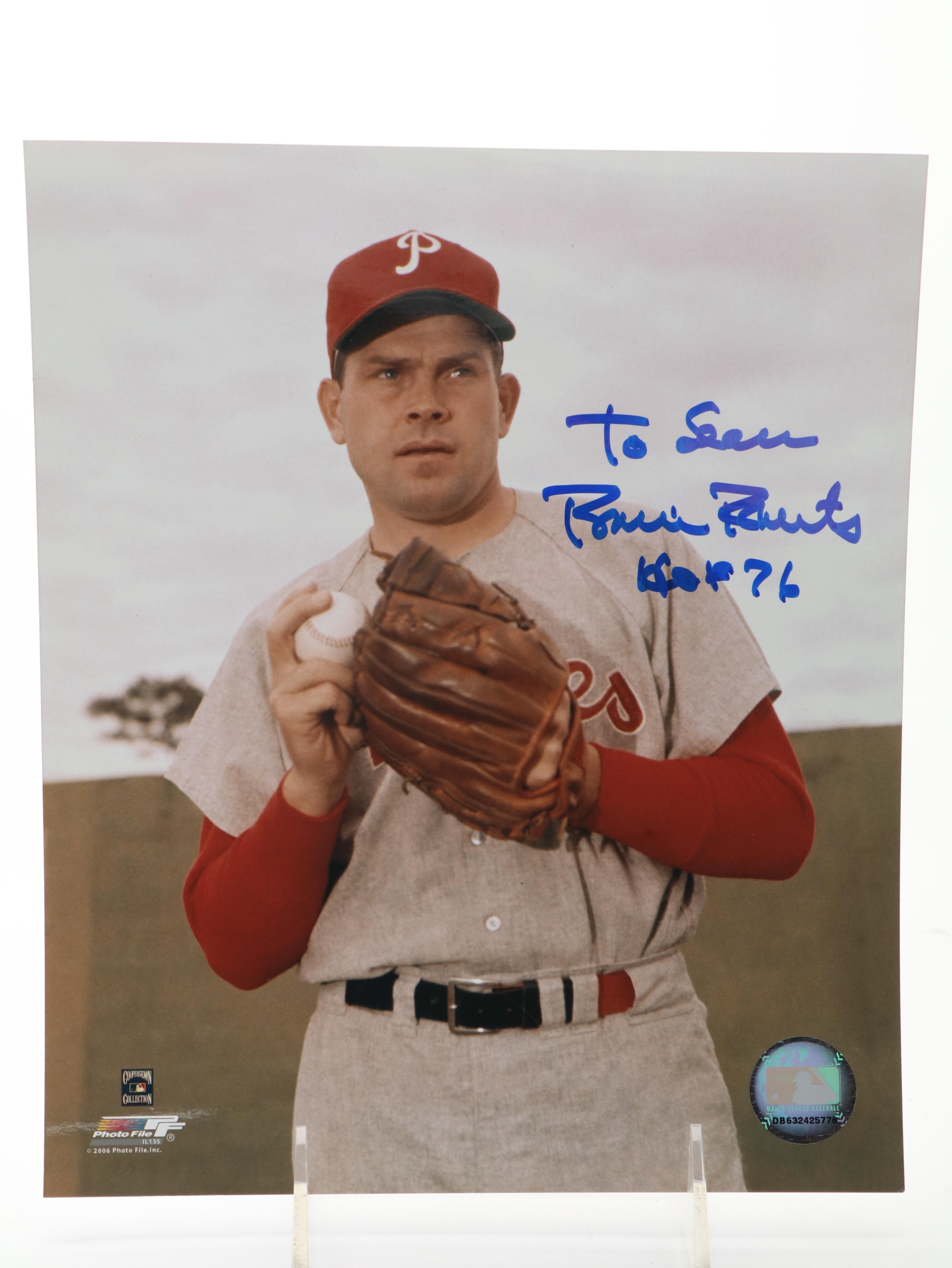 Carson Palmer Signed Print with Chris Sabo and Sam LeCure Signed Baseball, More