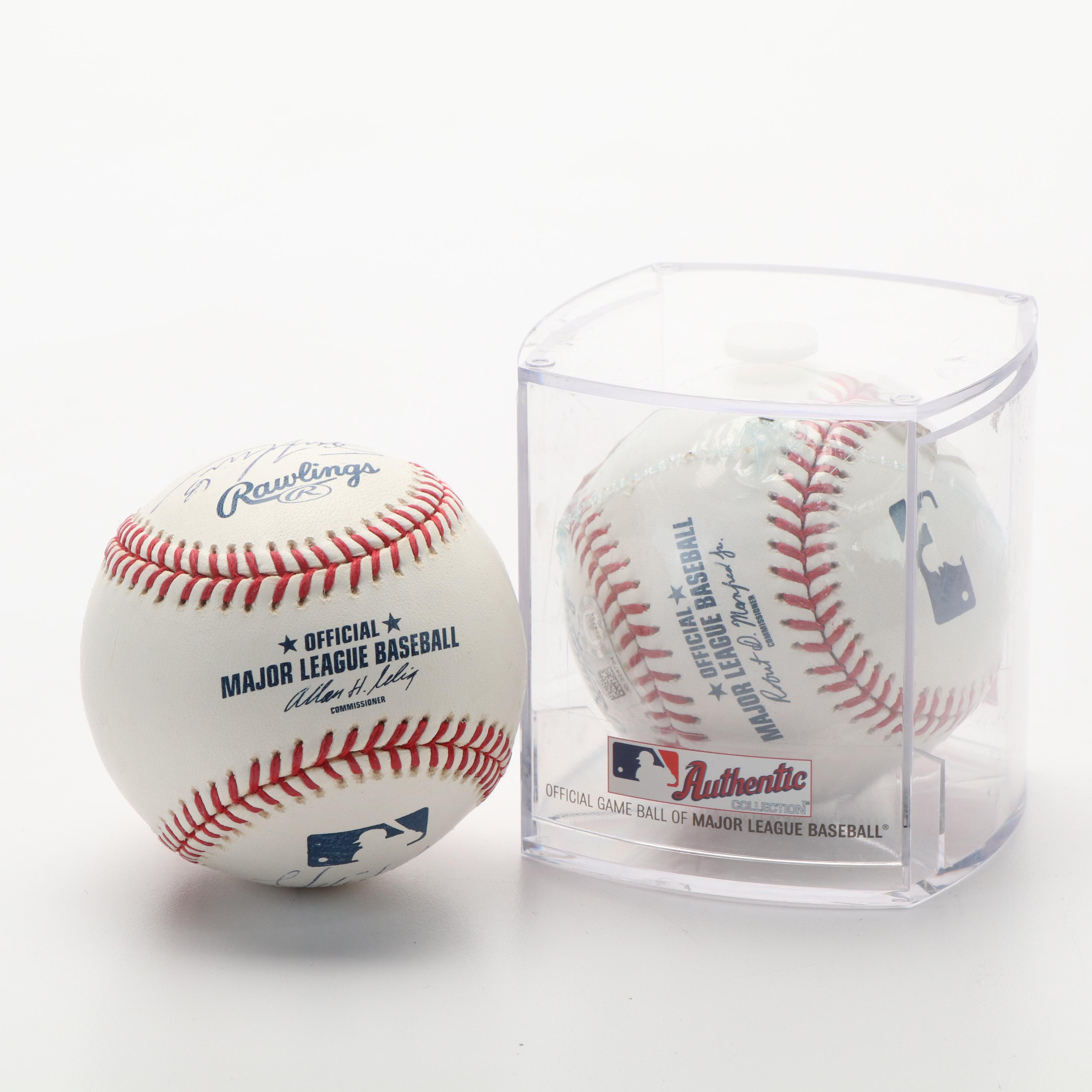 Carson Palmer Signed Print with Chris Sabo and Sam LeCure Signed Baseball, More