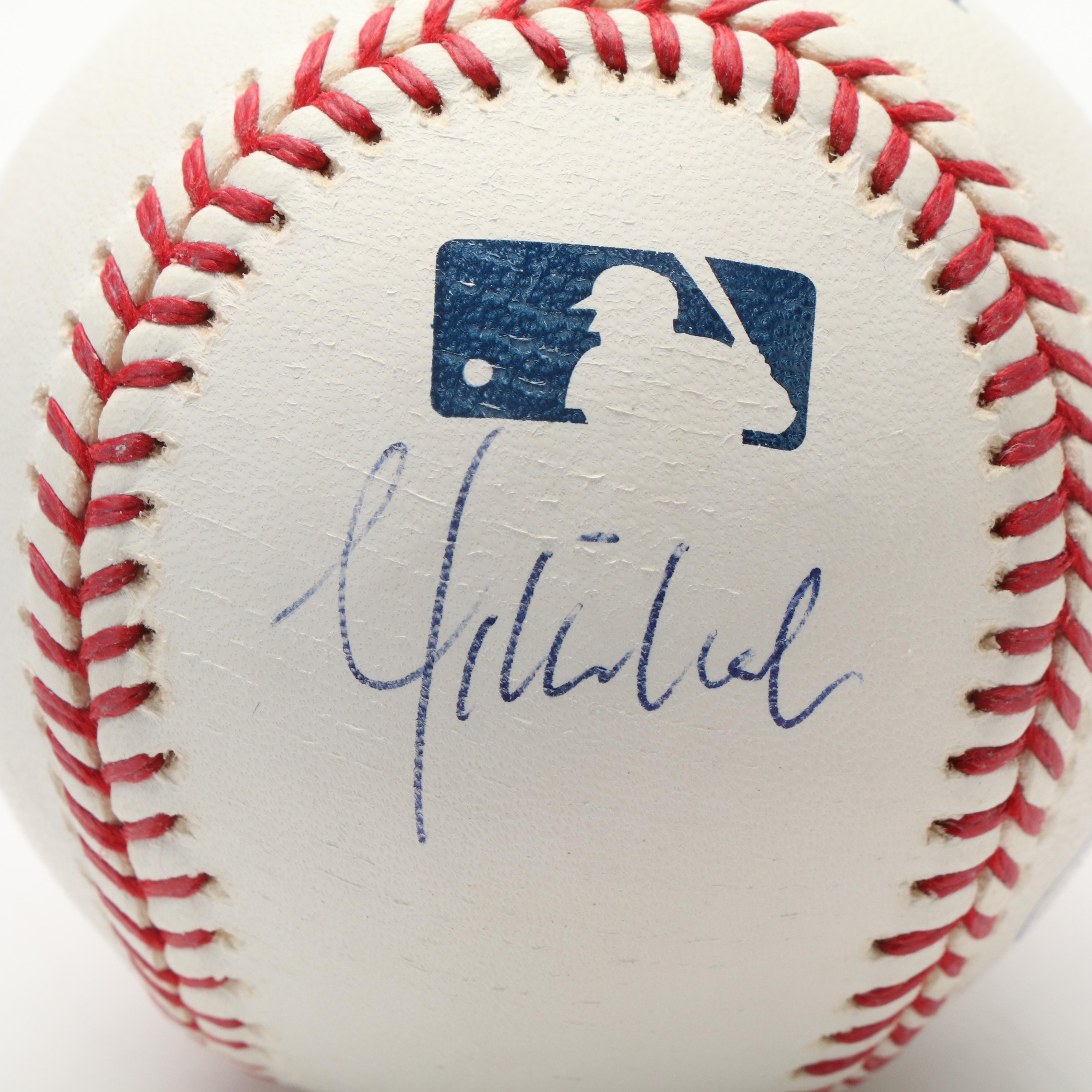 Carson Palmer Signed Print with Chris Sabo and Sam LeCure Signed Baseball, More