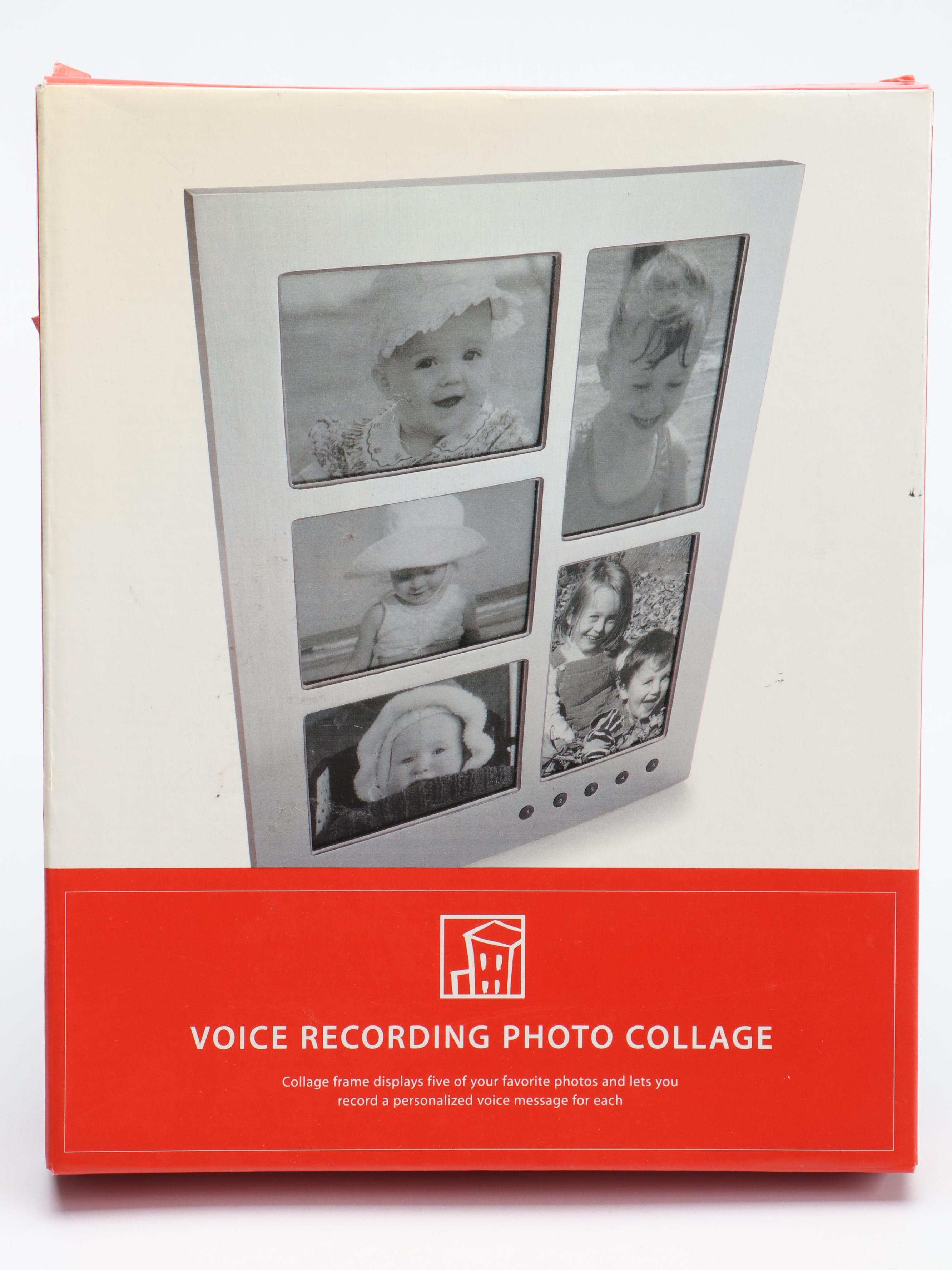Brookstone Voice Recording Photo Collage with Digital Photo Frame