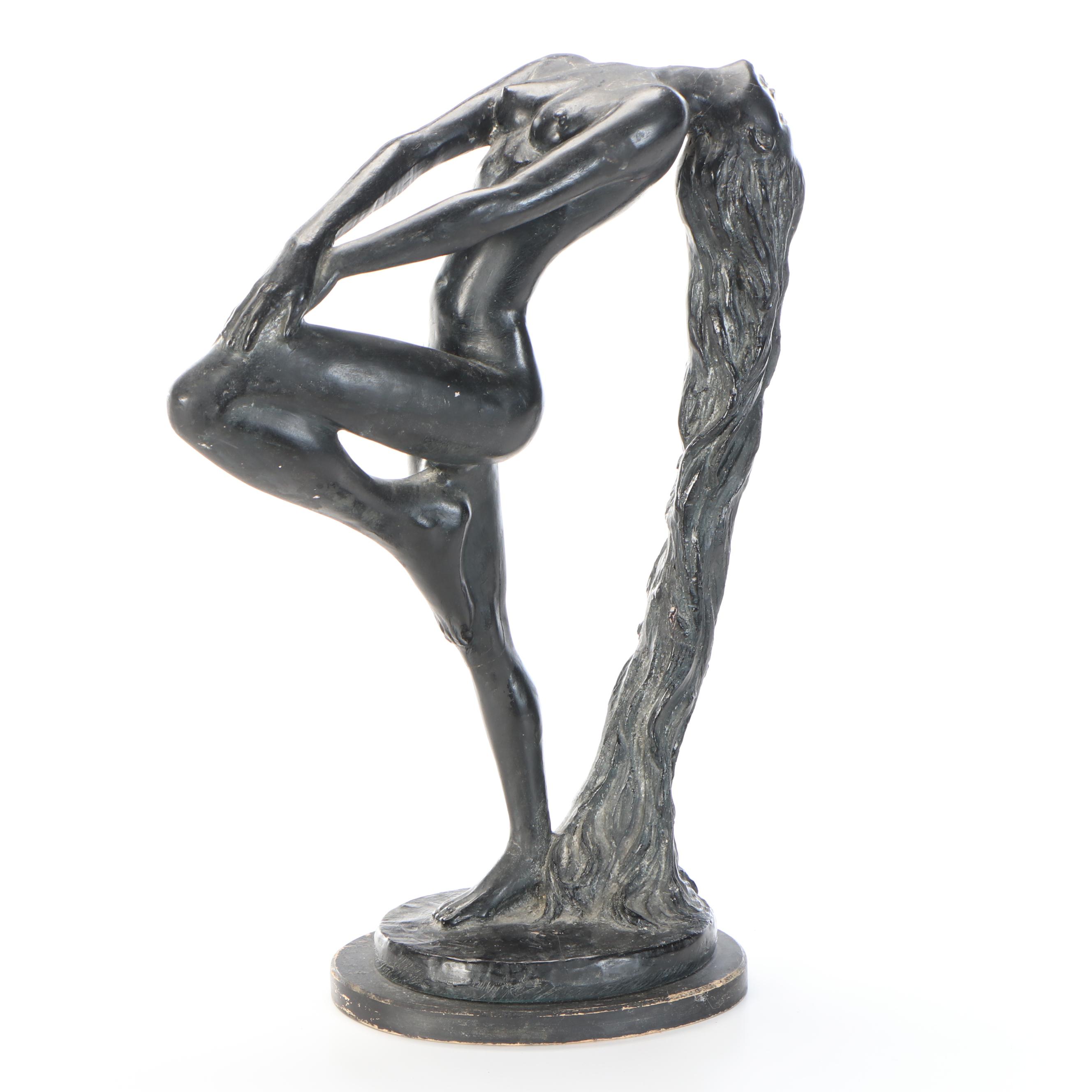 Austin Productions Chalkware "Sultry Awakening" Nude Figure After Klara Sever