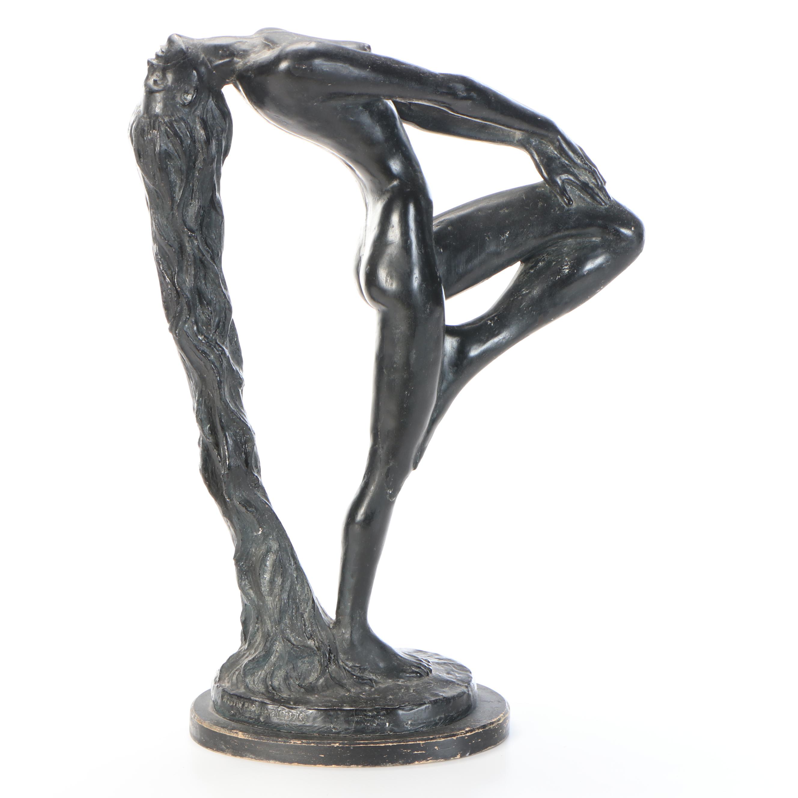 Austin Productions Chalkware "Sultry Awakening" Nude Figure After Klara Sever