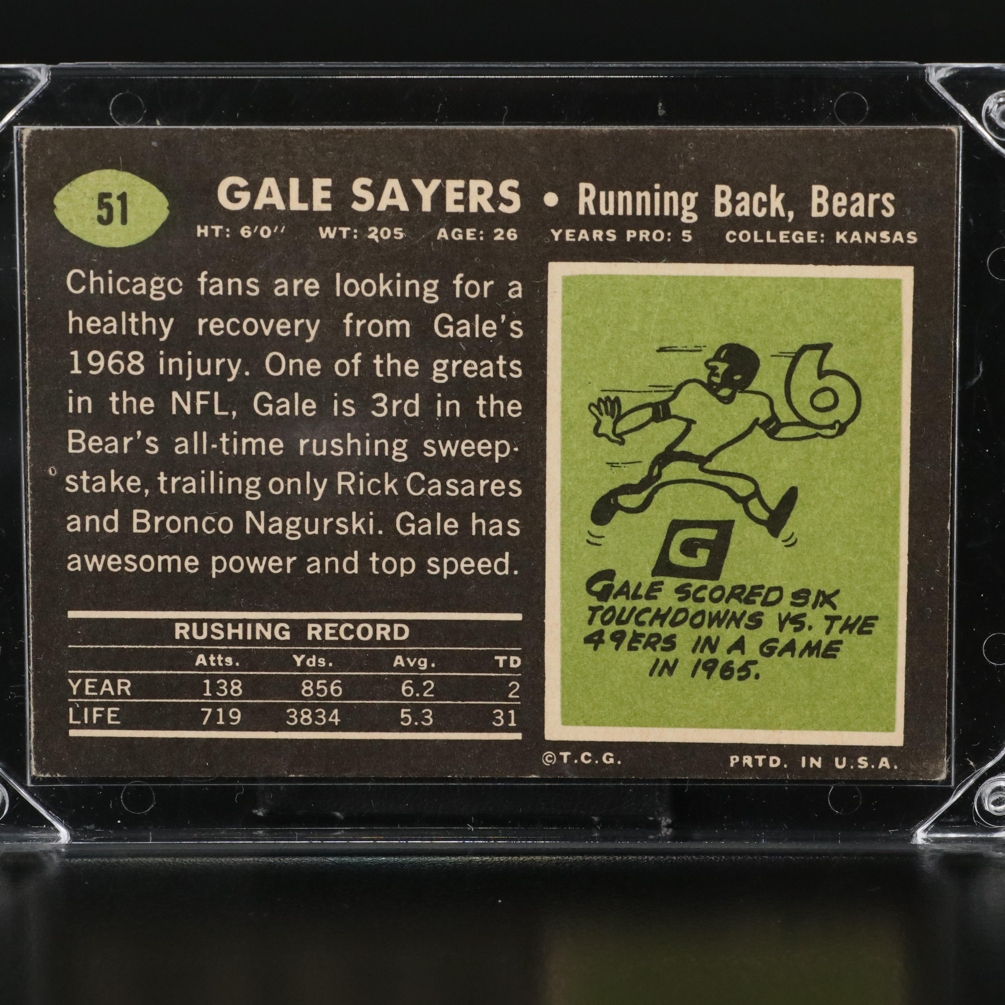 Topps Football Cards Featuring Walter Payton, Steve Largent, & More, 1960s-1970s